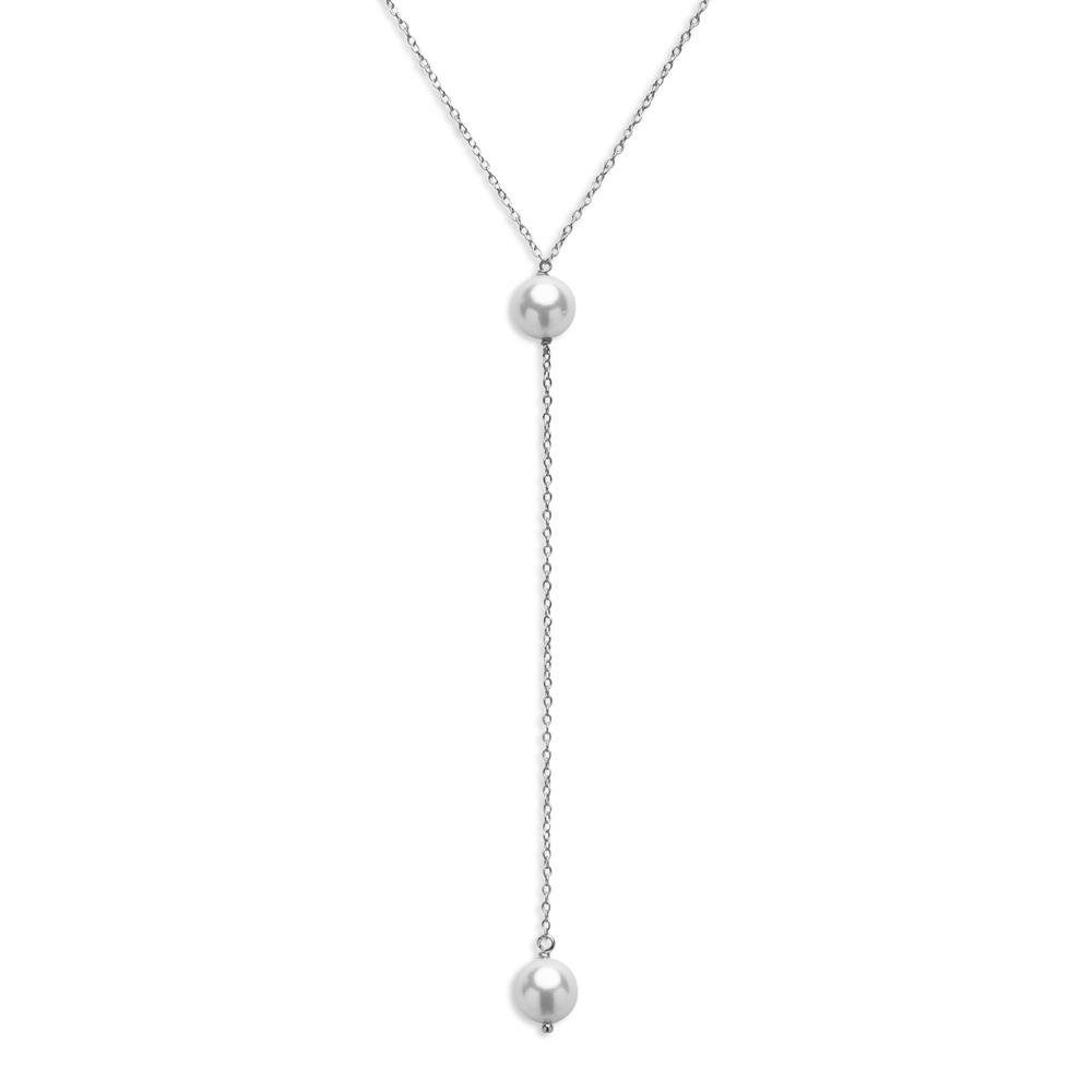 Unique Silberkette Perlenkette 925er Silber Y-Design SN0319