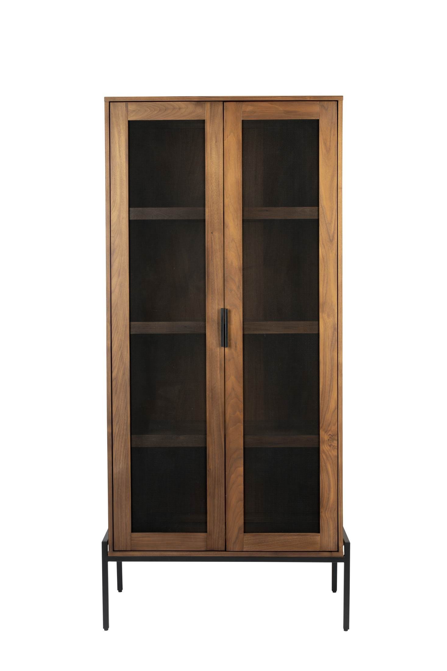 Zuiver Vitrine Schrank HARDY WALNUSS von ZUIVER Türen mit Mesh aus Metall