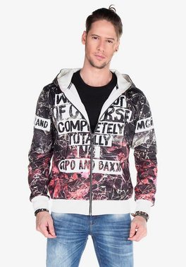 Cipo & Baxx Sweatjacke mit Schriftzug-Prints