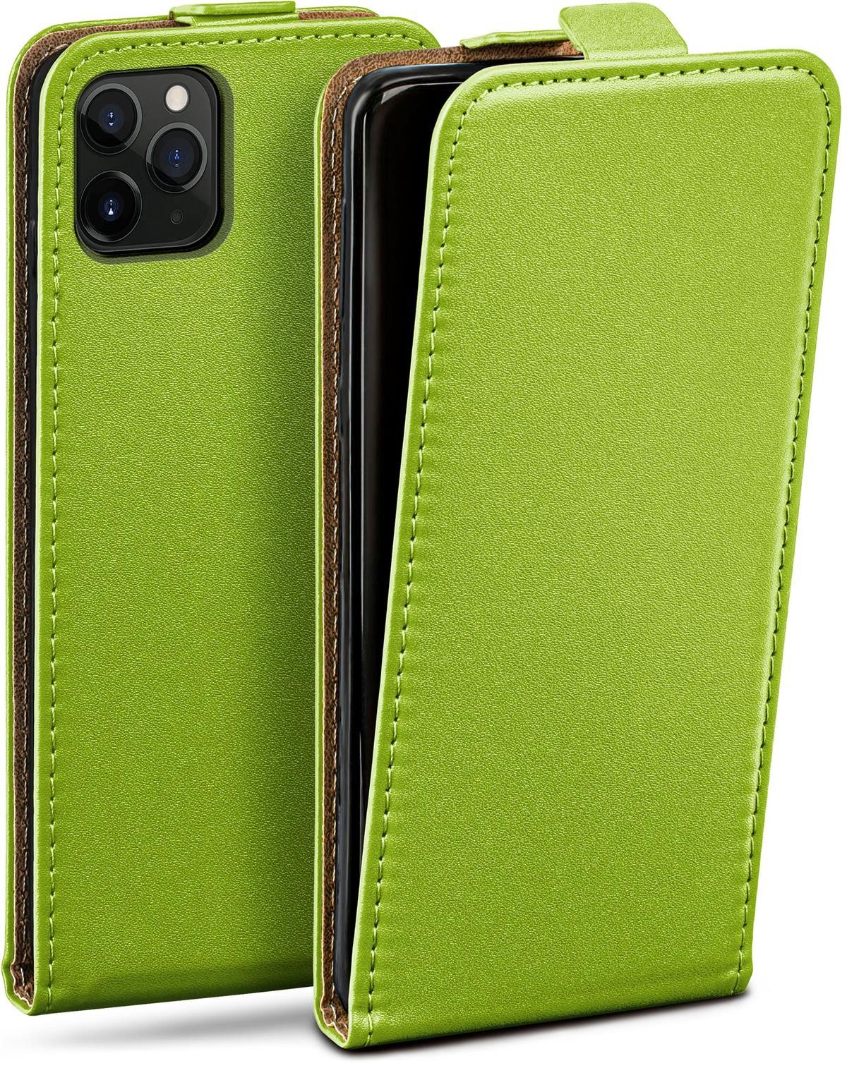 moex Handyhülle für iPhone 11 Pro Hülle Klappbar Flip Case Grün 5,8 Zoll, 360 Grad Schutz Handytasche Leder Optik PU Lederhülle Cover Klapphülle