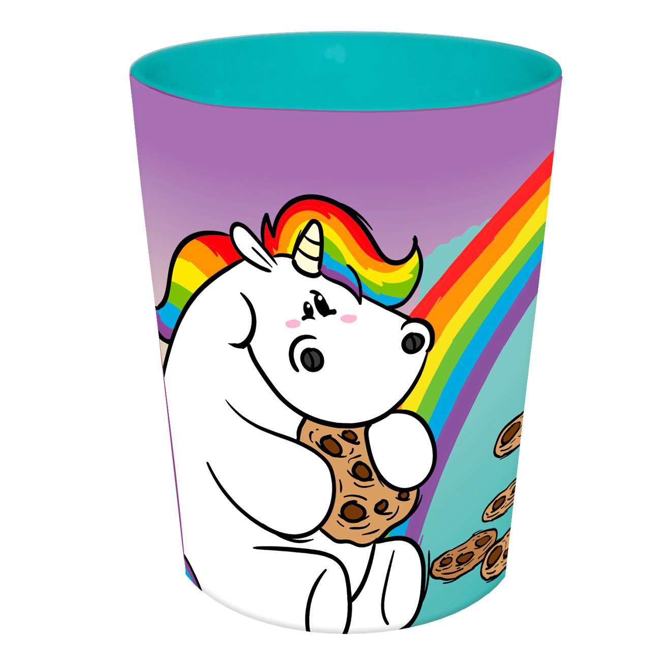 Geda Labels GmbH Tasse Pummeleinhorn Flauschig, 1-tlg., Keramik, Lila, 280ml, stapelbar