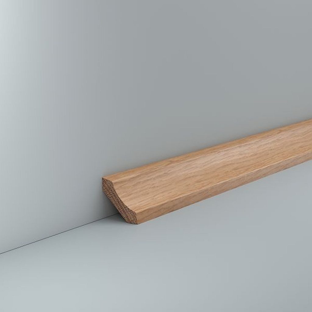 Südbrock Sockelleiste Sockelleiste Hohlkehlleiste Eiche 30 x 30 Unbehandelt Deckenleiste, L: 240 cm, H: 3 cm, 1-St., Unbehandelte Eiche