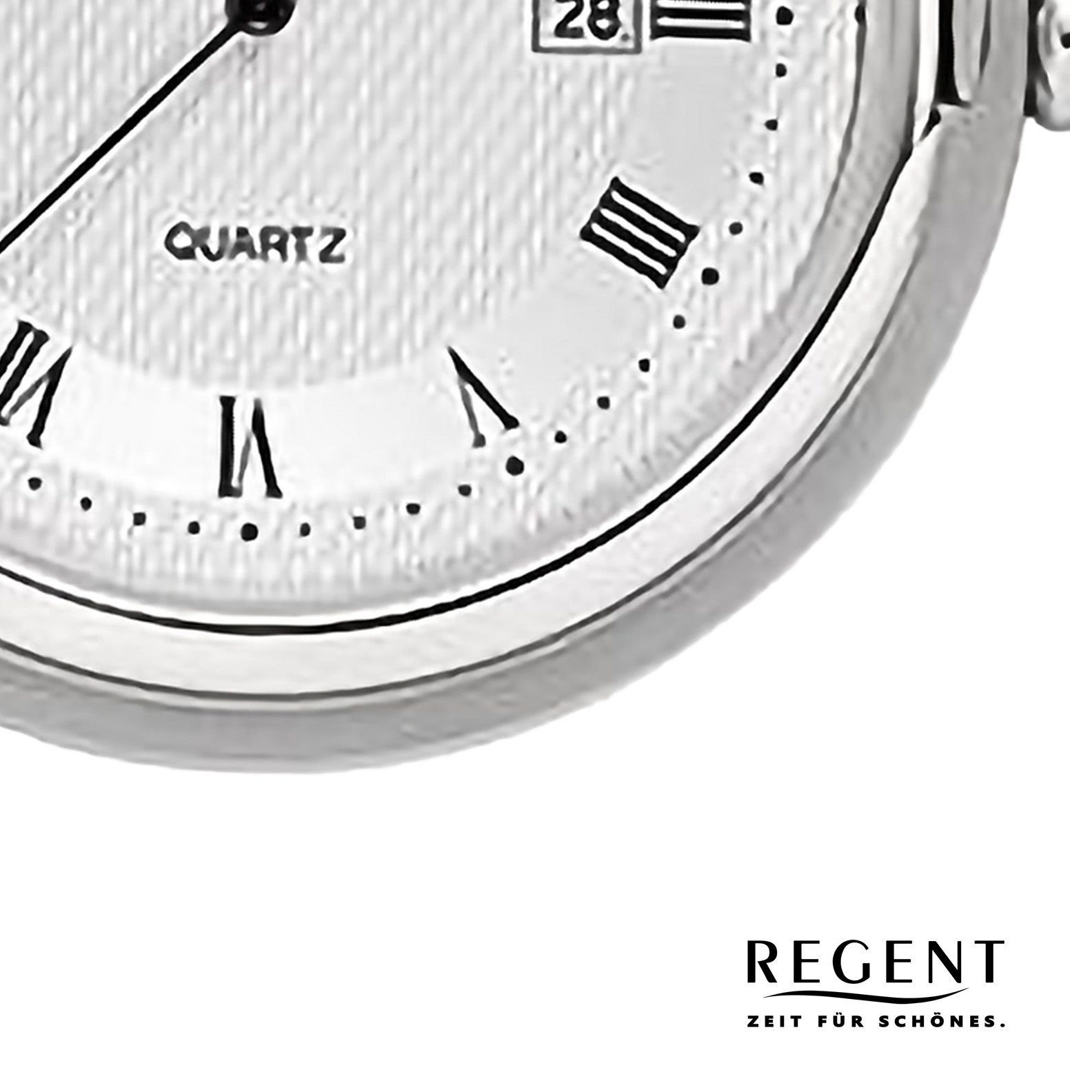 Regent Taschenuhr Regent Herren Taschenuhr Analog Gehäuse, (Analoguhr), Herren Taschenuhr rund, extra groß (ca. 48mm), Stahl, Elegant