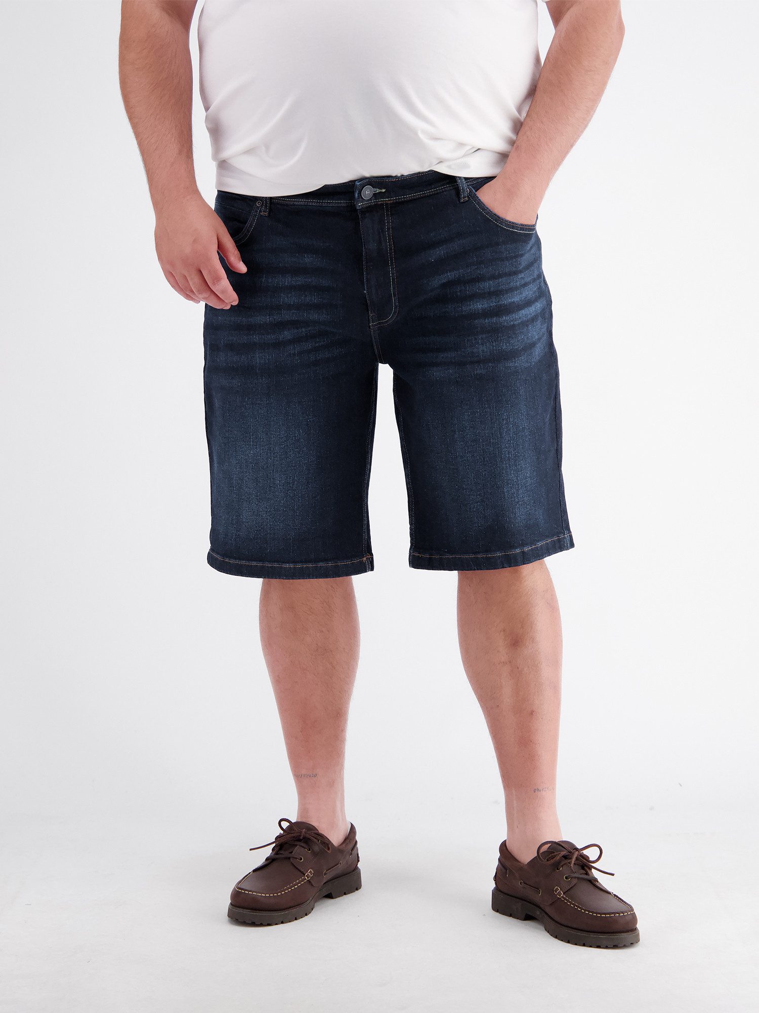 Lerros Bermudas Denim Bermuda aus flexiblem Baumwollmix, große Größen
