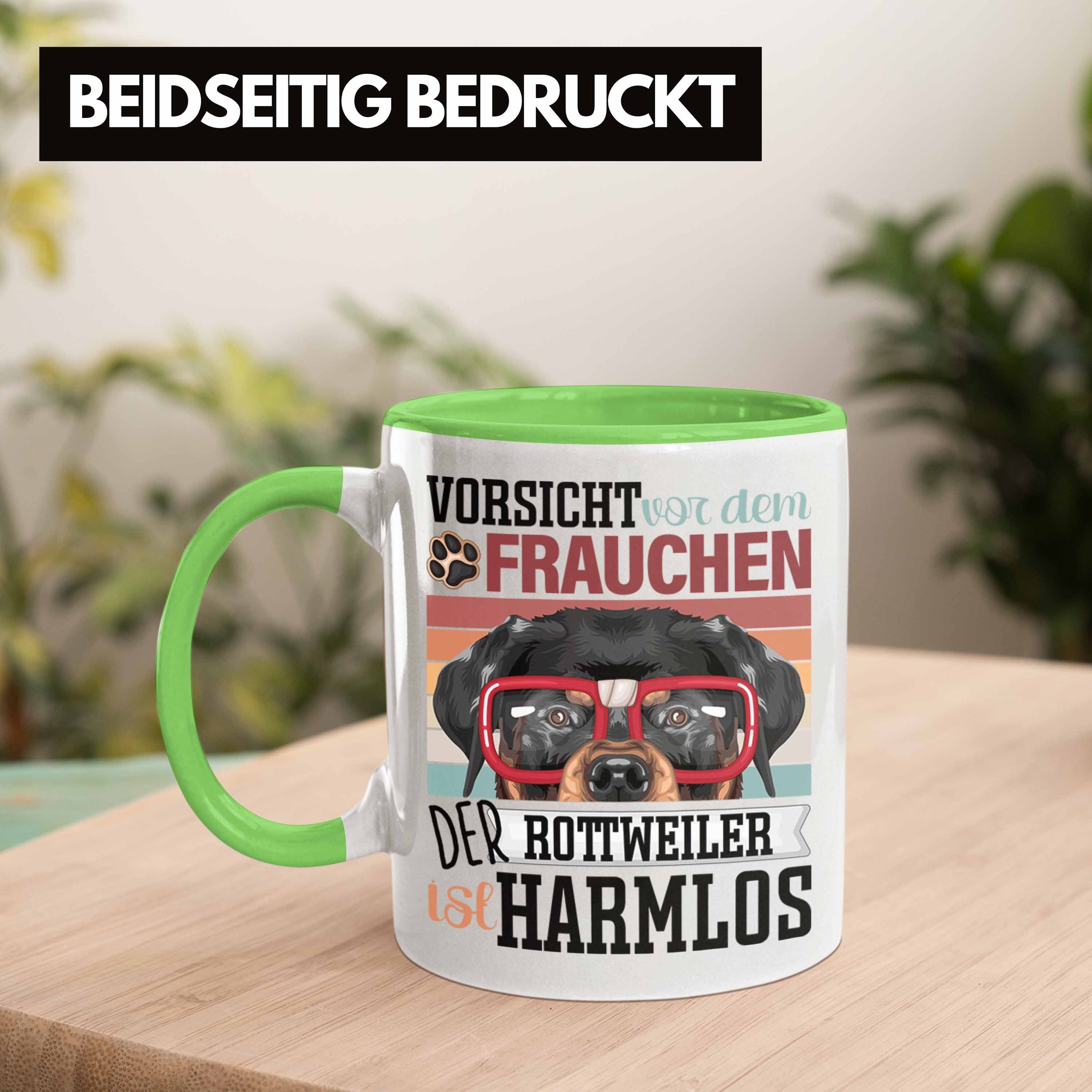 Geschenk Besitzerin Tasse Spruch Rottweiler Geschenk Trendation Frauchen Tasse Lustiger Grün