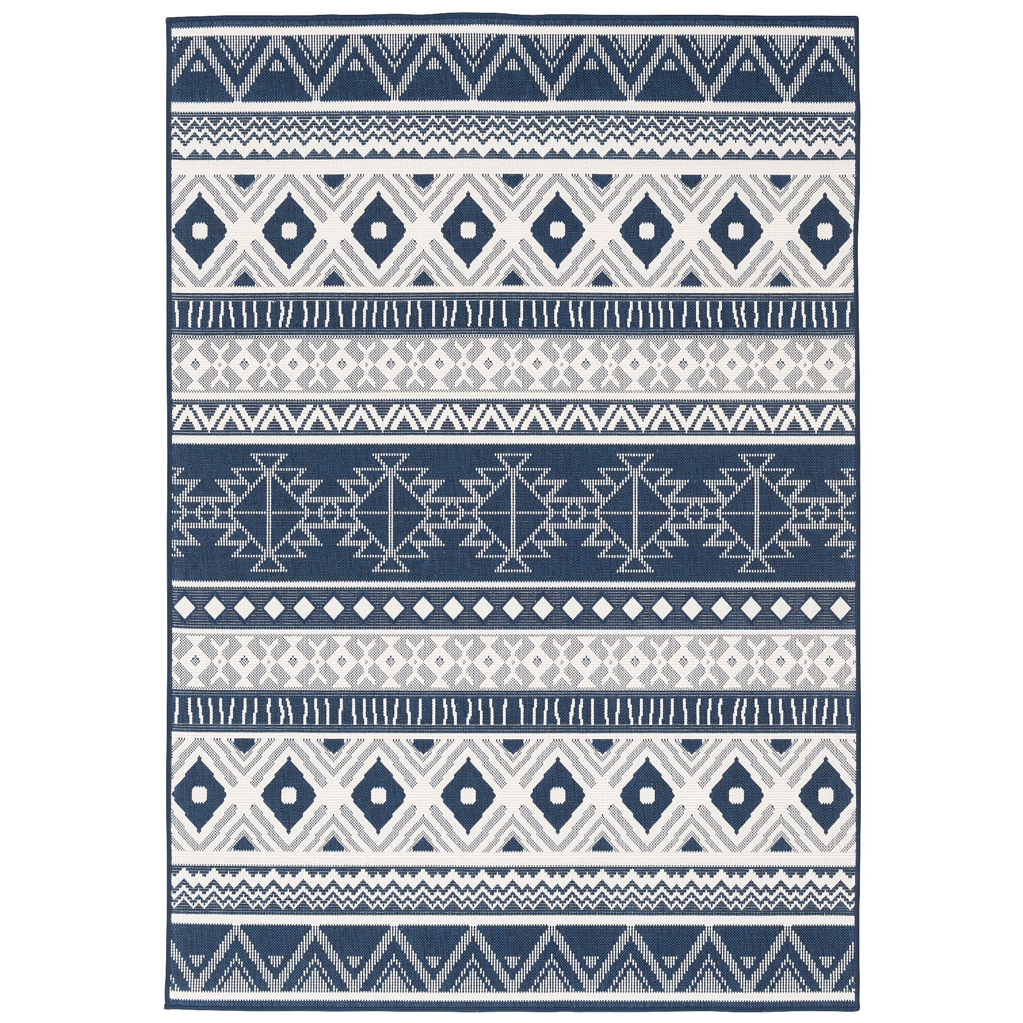 Pergamon Outdoorteppich In- und Outdoor Teppich Beidseitig Cape Cod Ethno, Rechteckig, Höhe: 7 mm