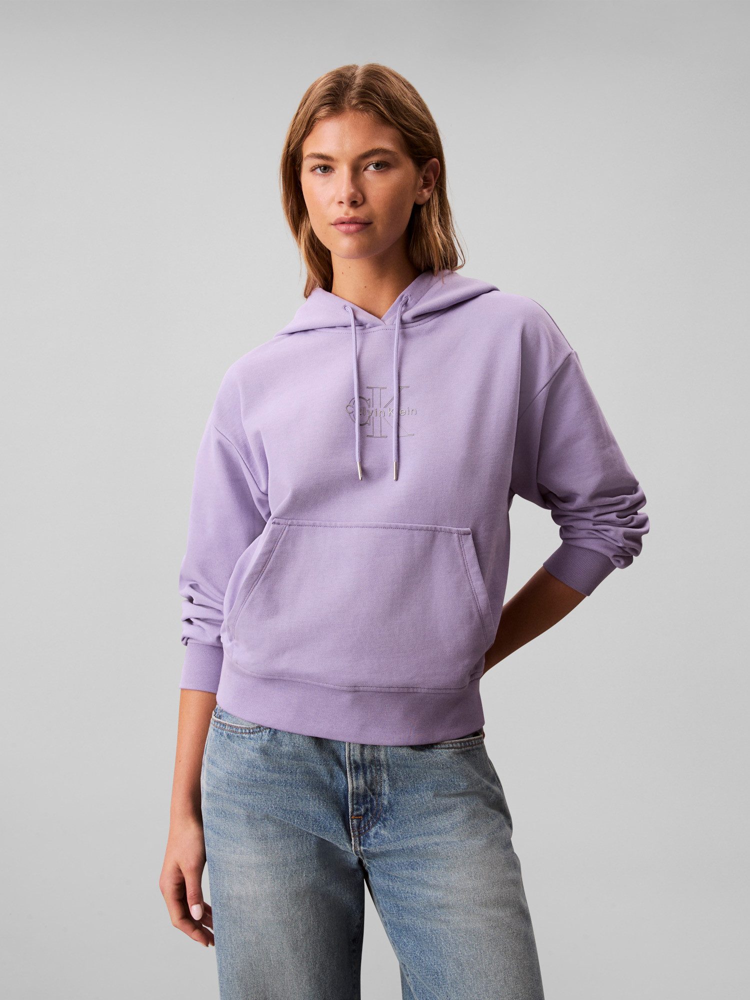 Calvin Klein Jeans Sweatshirt Kapuze mit Kordelzug, regular fit, Logodruck