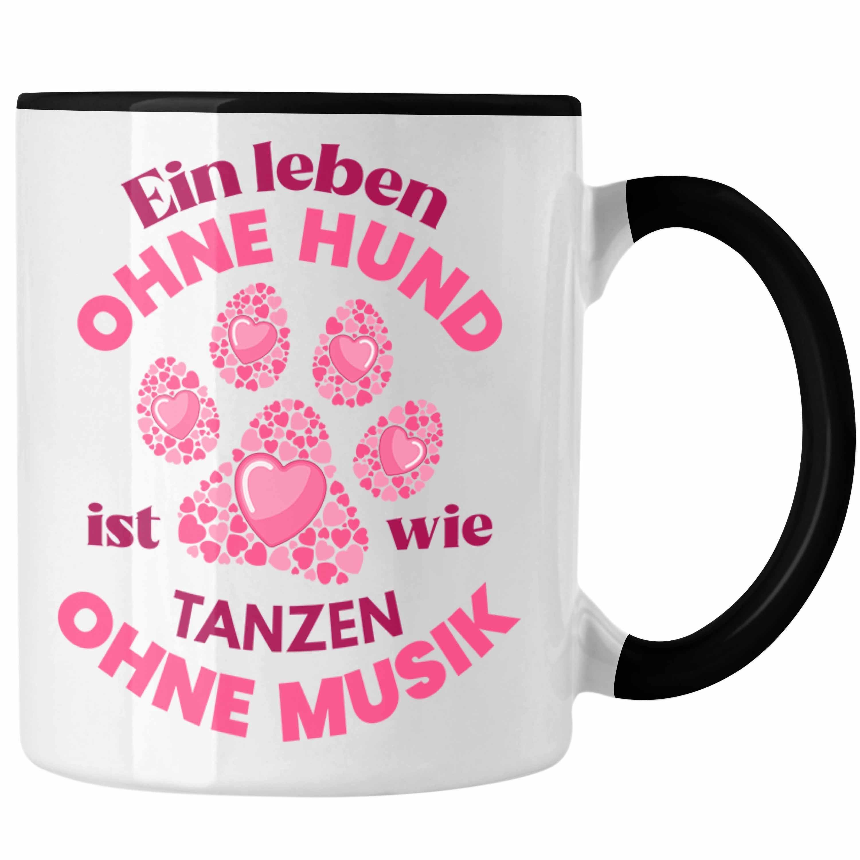 Hundebesitzerin Geschenkidee Becher Schwarz Trendation - Tasse Tasse Hunde-Mama Hundemami Kaffeetasse Trendation Geschenk Frauen