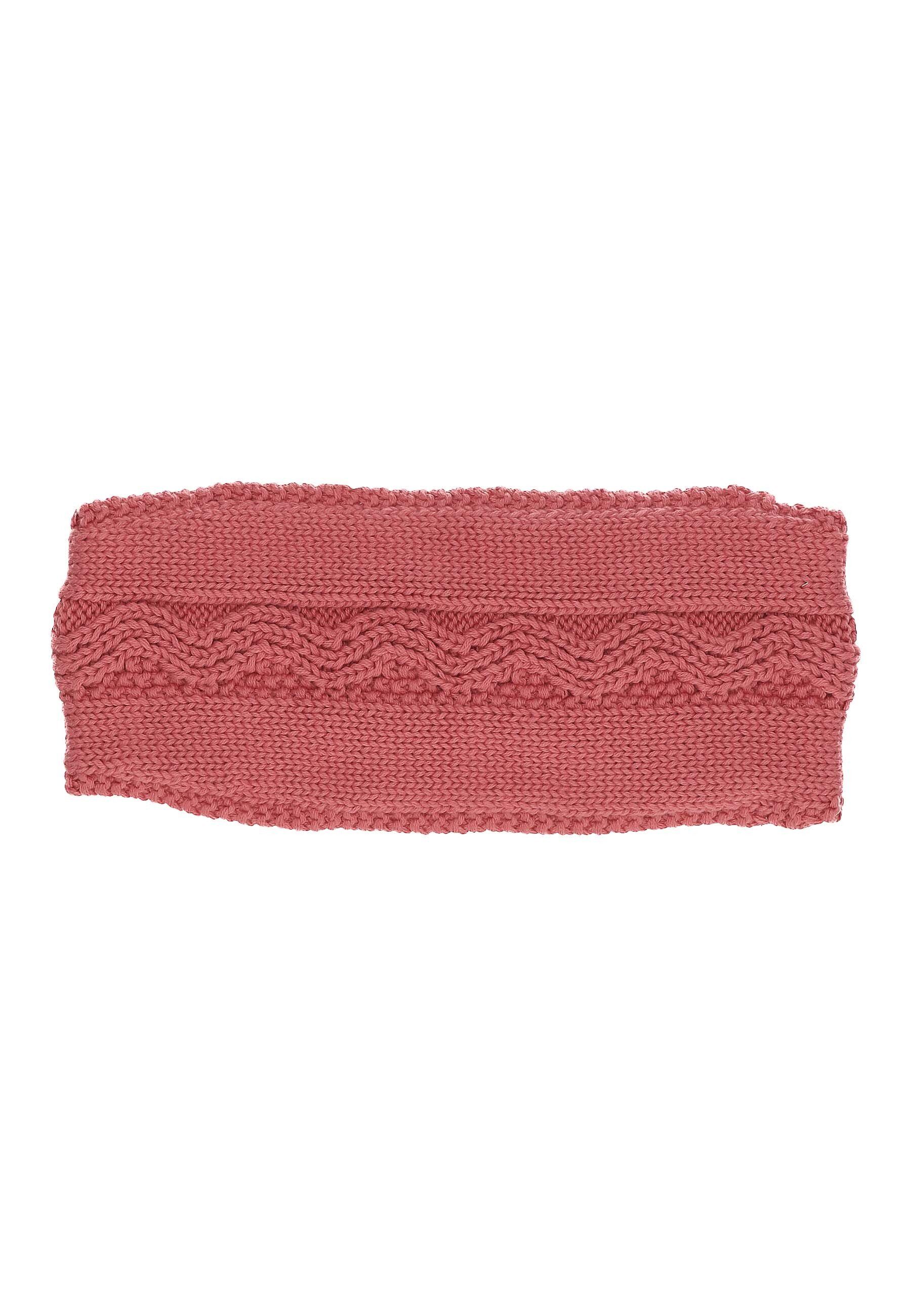 Strick-Stirnband (1-St) Zopfm. GOTS Sterntaler® rosa Stirnband