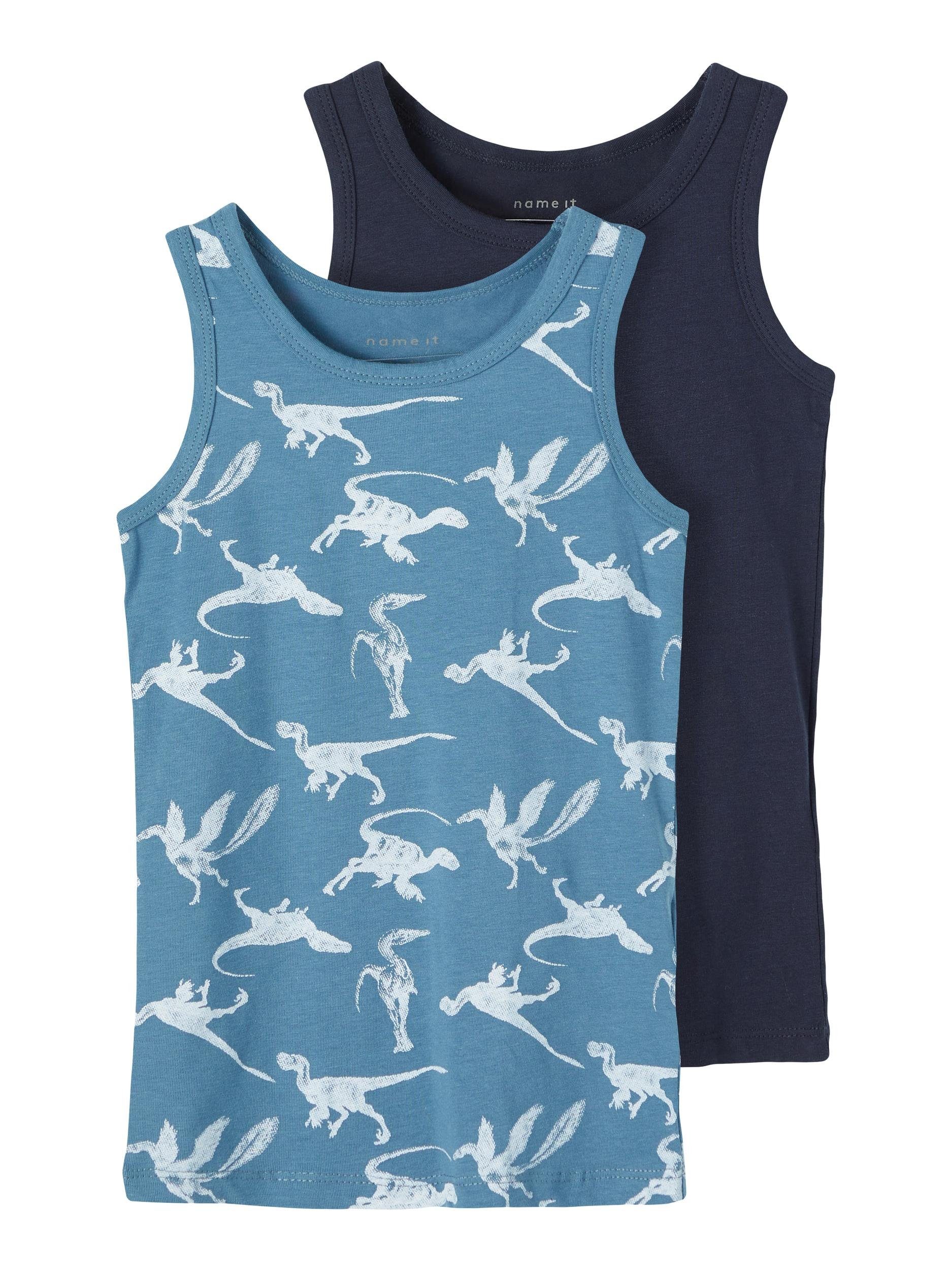 Unterhemd Name It Jungen Unterhemdchen Set aus Bio-Baumwolle