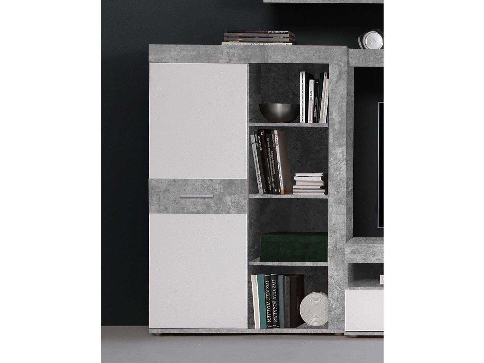 FORTE Wohnwand 300 x 200.9 x 41 cm (B/H/T)