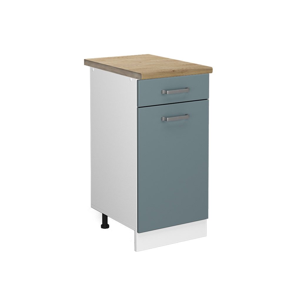 Vicco Unterschrank R-Line, Blau-Grau/Weiß, 40 cm, günstig online kaufen