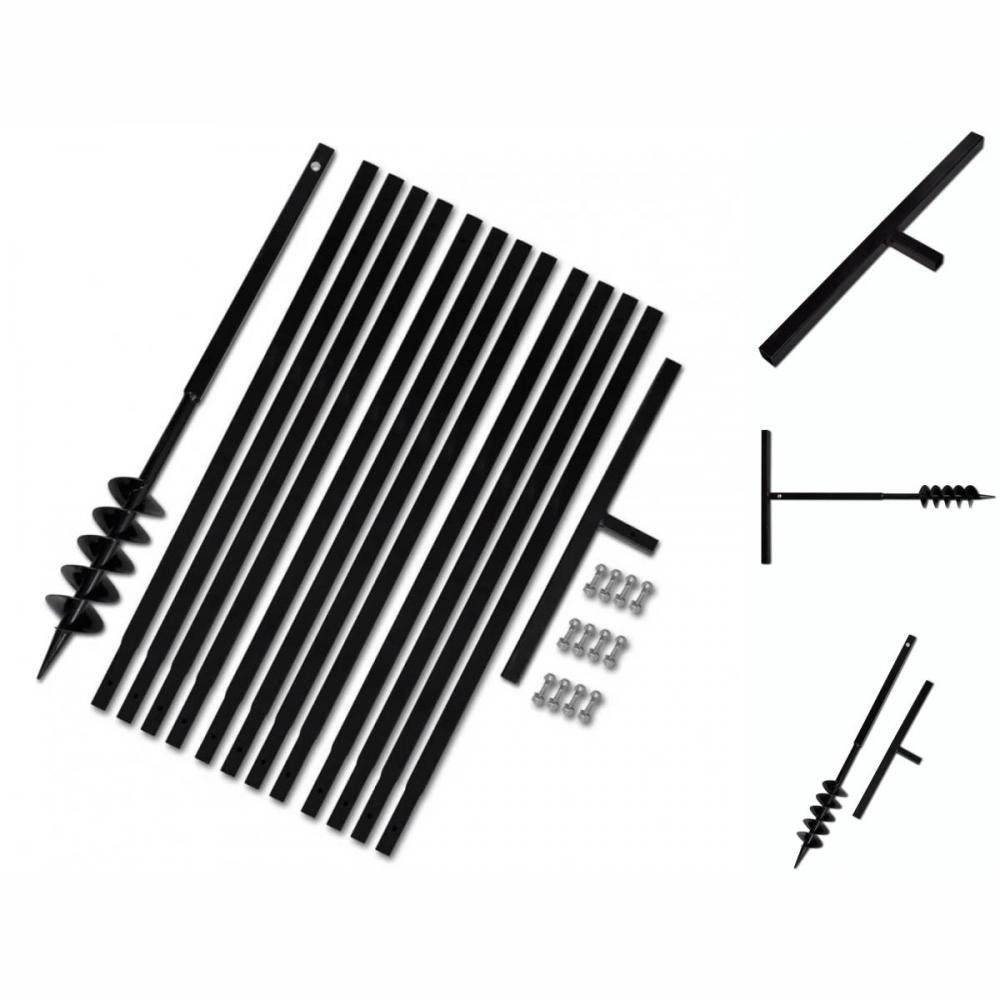 Verlängerungsrohr Erdbohrer 100 m mm Handerdbohrer Griff mit 13 vidaXL