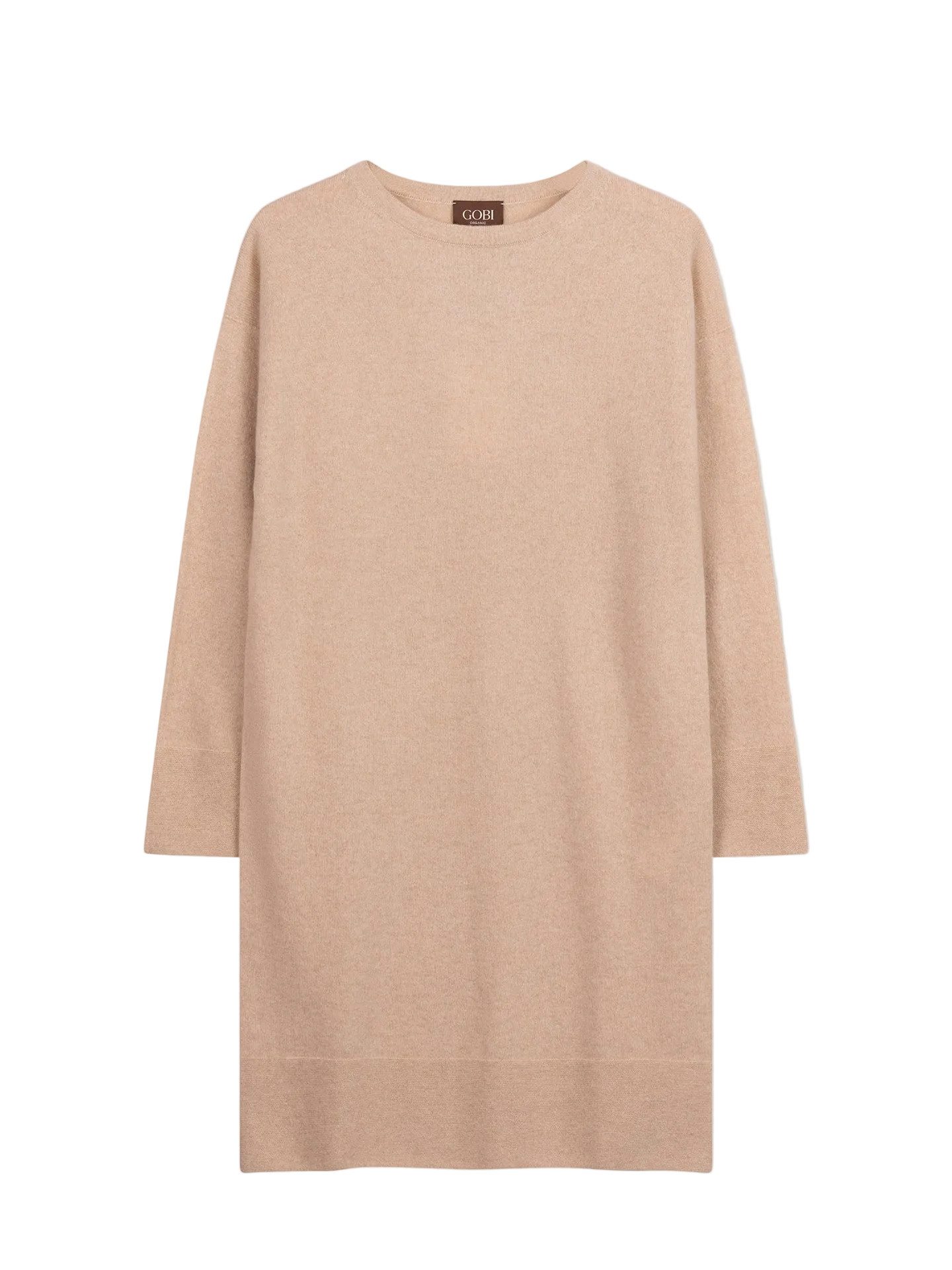 GOBI Cashmere Strickkleid Strickkleid mit Rundhalsausschnitt