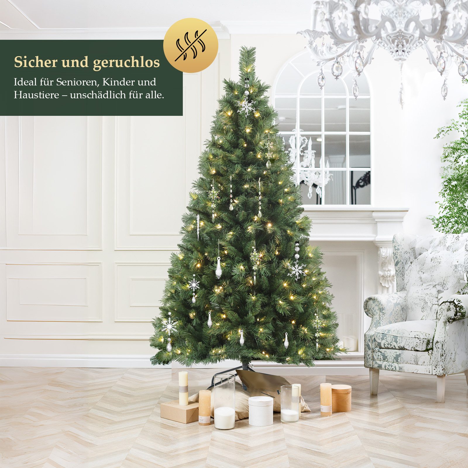 Salcar Künstlicher Weihnachtsbaum Künstlicher Weihnachtsbaum mit Beleuchtun günstig online kaufen