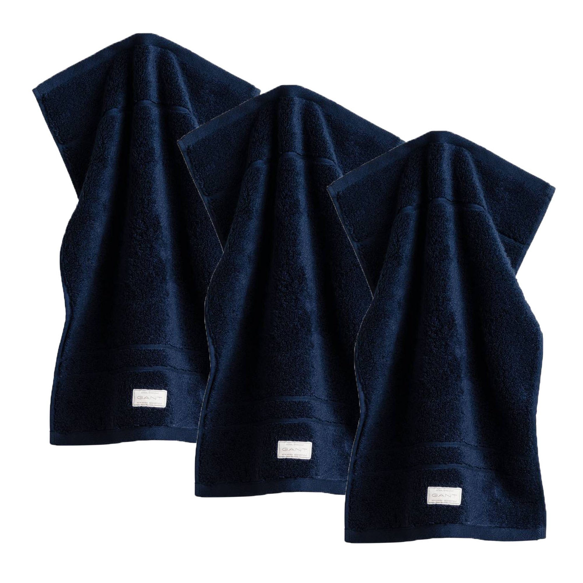 Gant Рушники для гостей Unisex Gästetuch 3er Pack Baumwolle Premium Towel, Frottier (Packung, 3-St)
