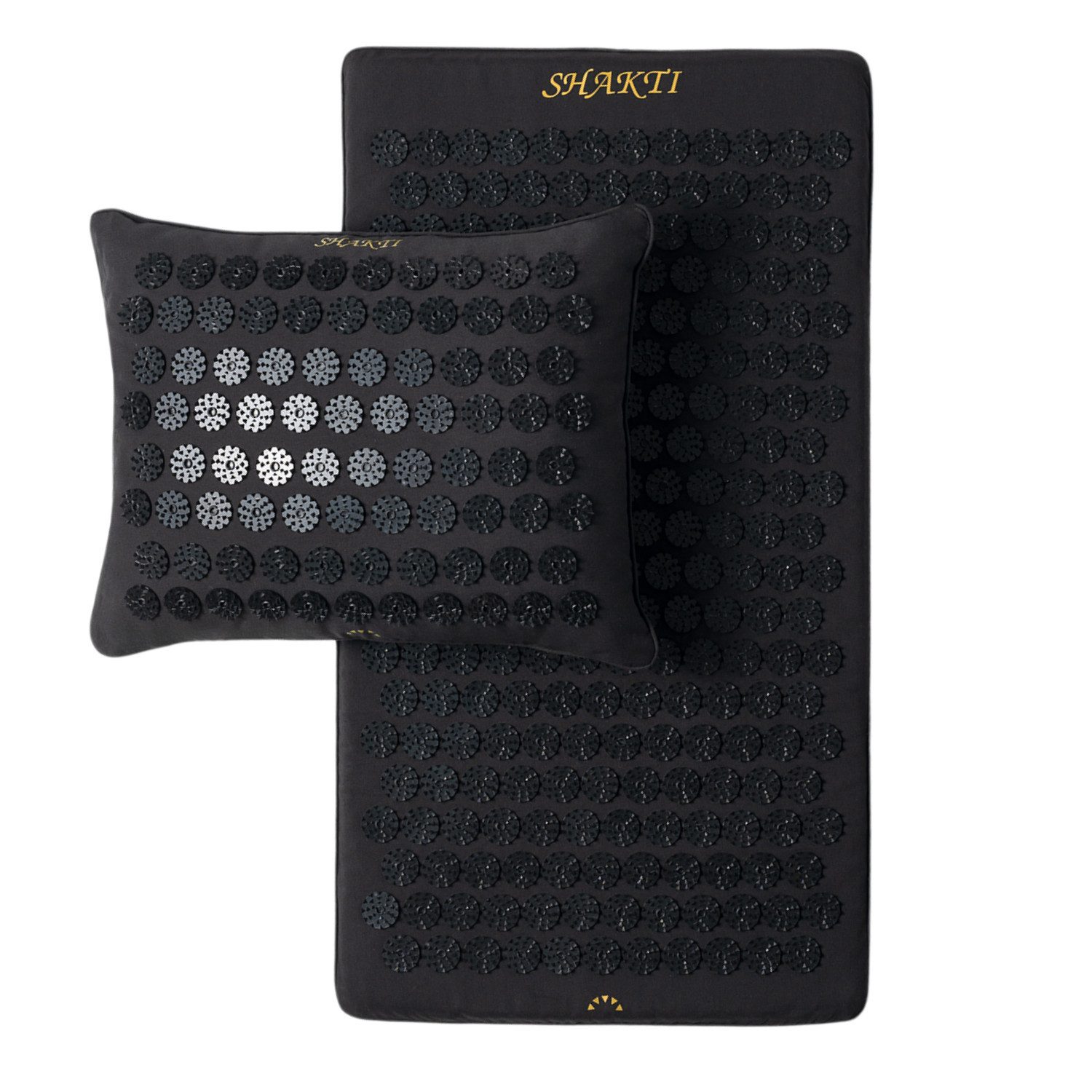 Shakti Mat Akupressurmatte Entspannung durch Akupressur - Faire Produktion, Bio-Baumwolle (Mit Matte und Kissen), Ethische Handarbeit, GOTS-zertifizierte Bio-Baumwolle