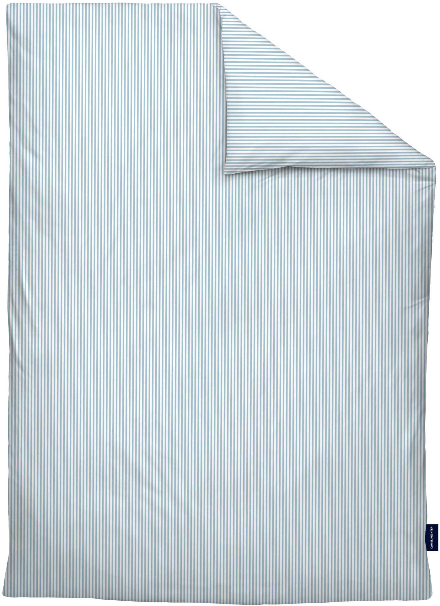 Daniel Hechter Bettwäsche 0061304, Satin, 2 teilig, feiner Glanz+weicher Griff, 100% Baumwolle, Reißverschluss,LOGO+Paspel