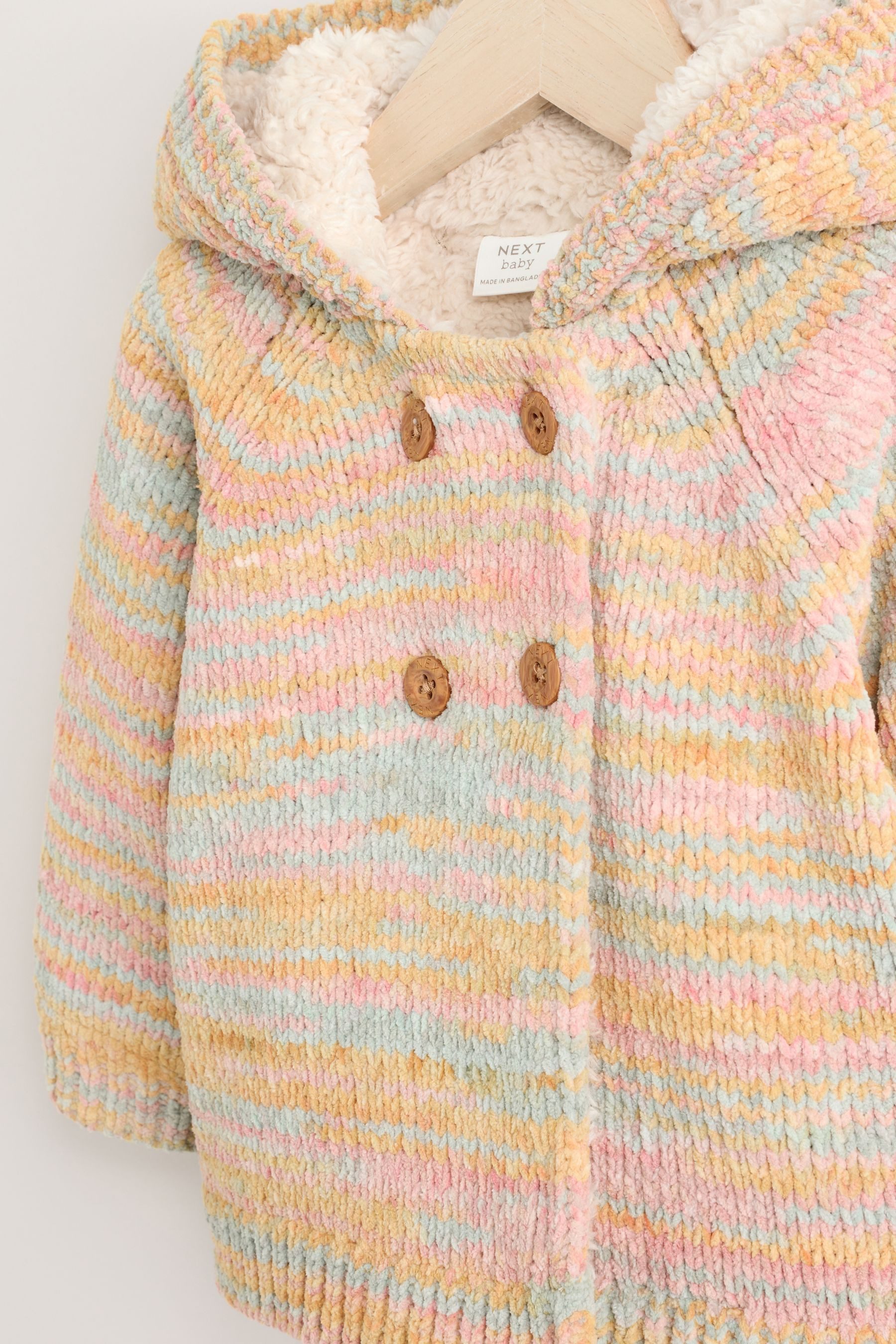 Next Strickjacke Baby-Cardigan mit Fleece-Futter (1-tlg)