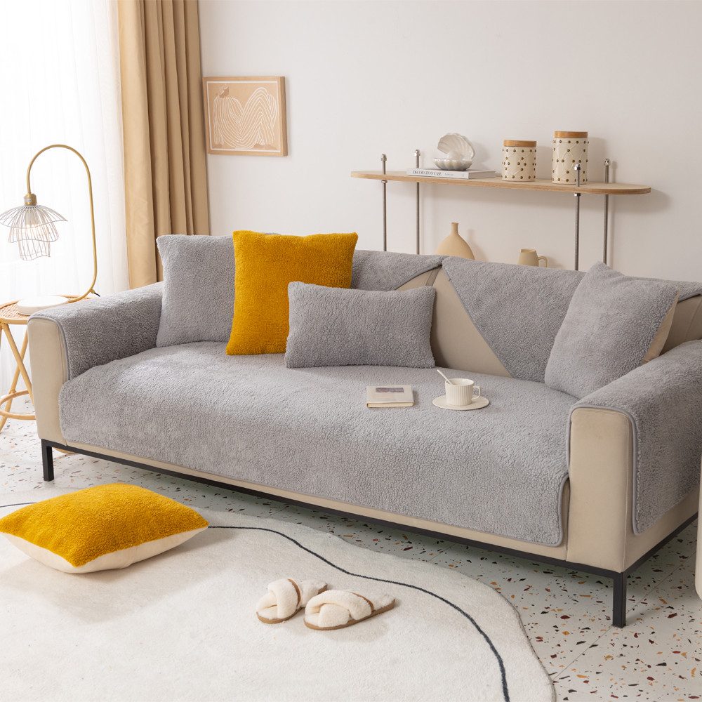 NUODWELL Sofahusse Sofabezug 1 2 3 4-Sitzer,Sofa überwurfdecke mit Rutschfe günstig online kaufen