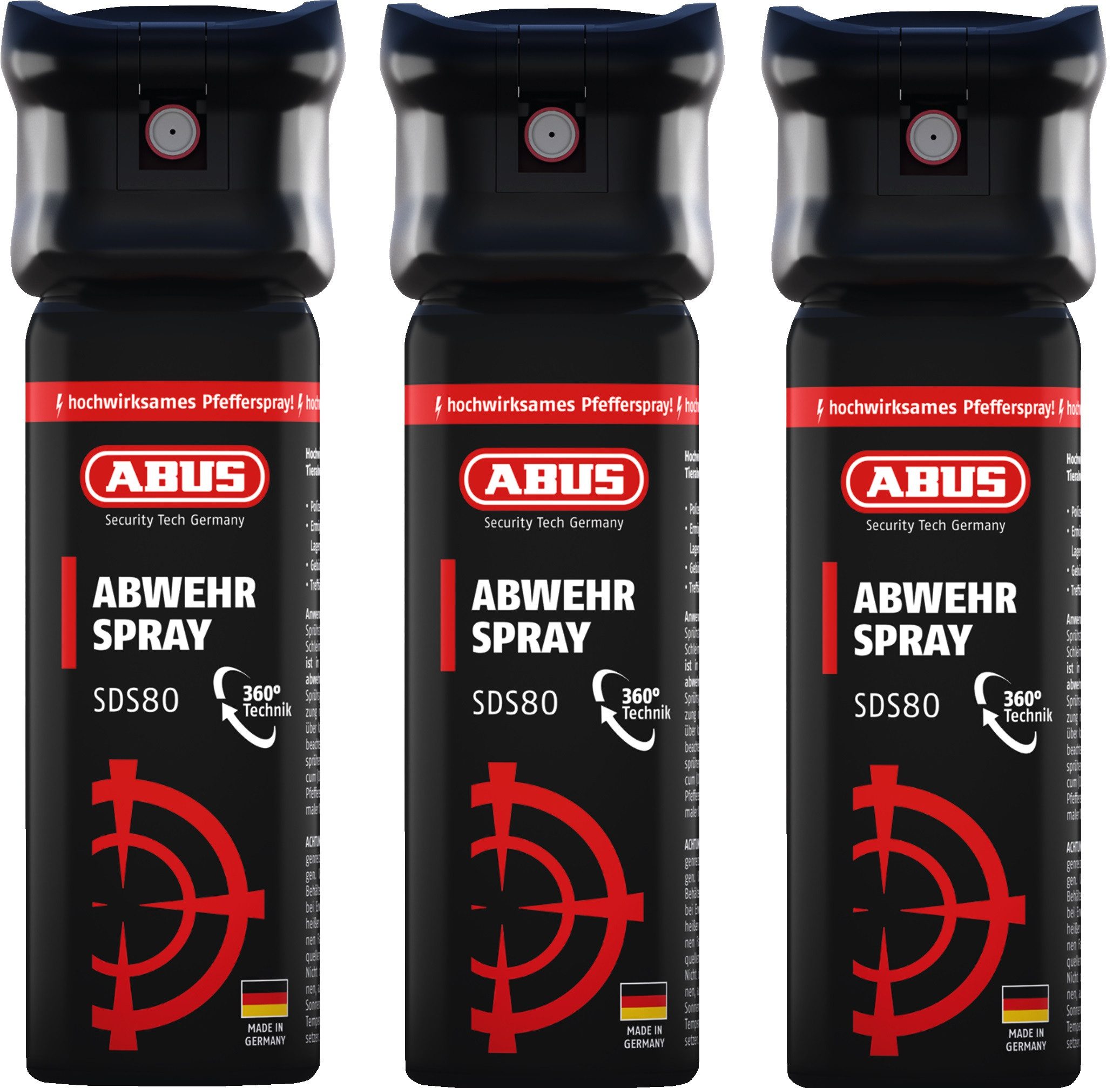 ABUS Camping-Gas ABUS Abwehrspray SDS80 zur Selbstverteidigung bei Tierangriffen