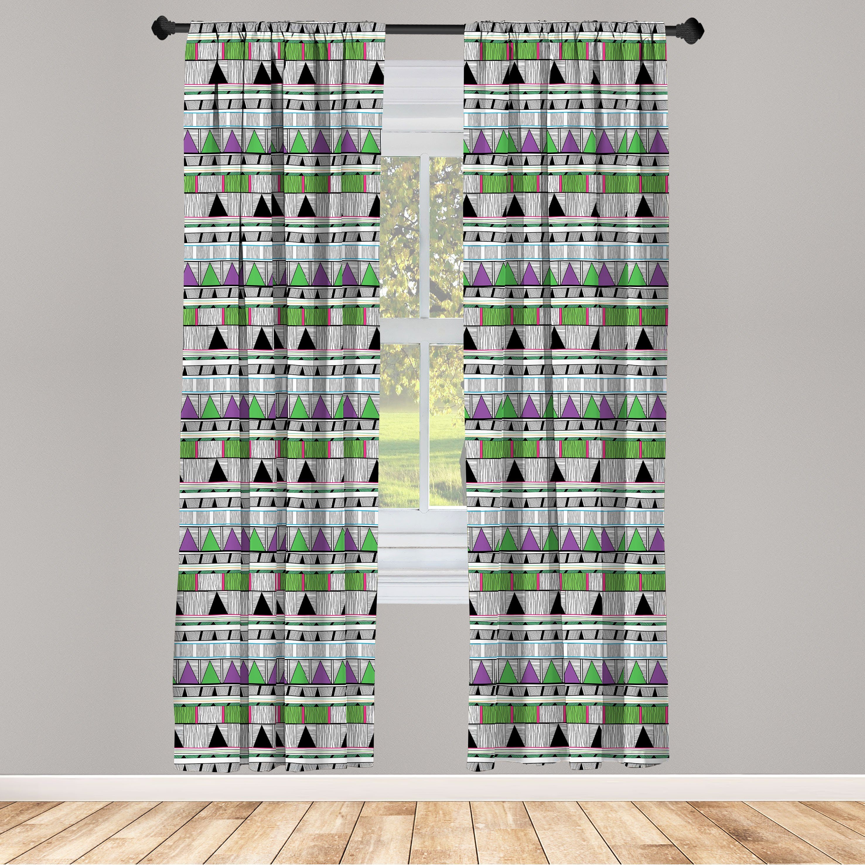 Vorhang Dekor, Schlafzimmer Gardine Dreieck-Entwurf für Microfaser, Wohnzimmer orientalisch Abakuhaus, Tribal