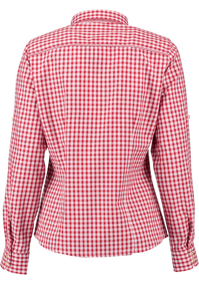 OS Trachten Trachtenbluse Flosa Langarmbluse mit Edelweiß-Stickerei auf der günstig online kaufen