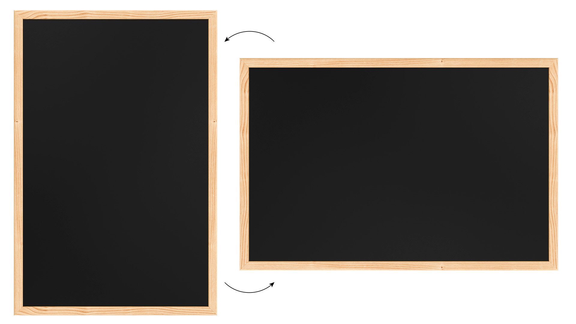 ALLboards Tafel Schwarze Magnetische Kreidetafel Naturholzrahmen Schreibtafel – Bild 5 von 5