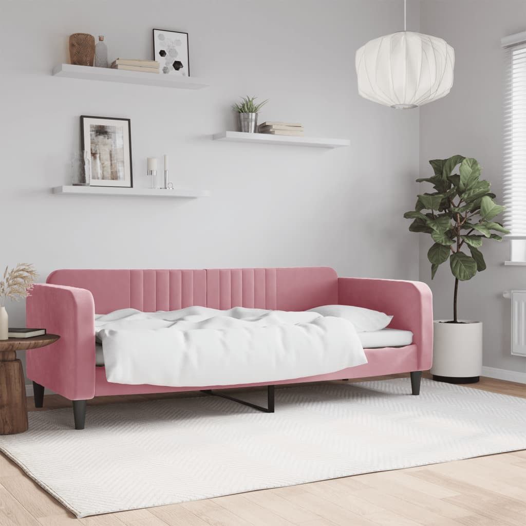 vidaXL Bett, Tagesbett Rosa 80x200 cm Samt günstig online kaufen