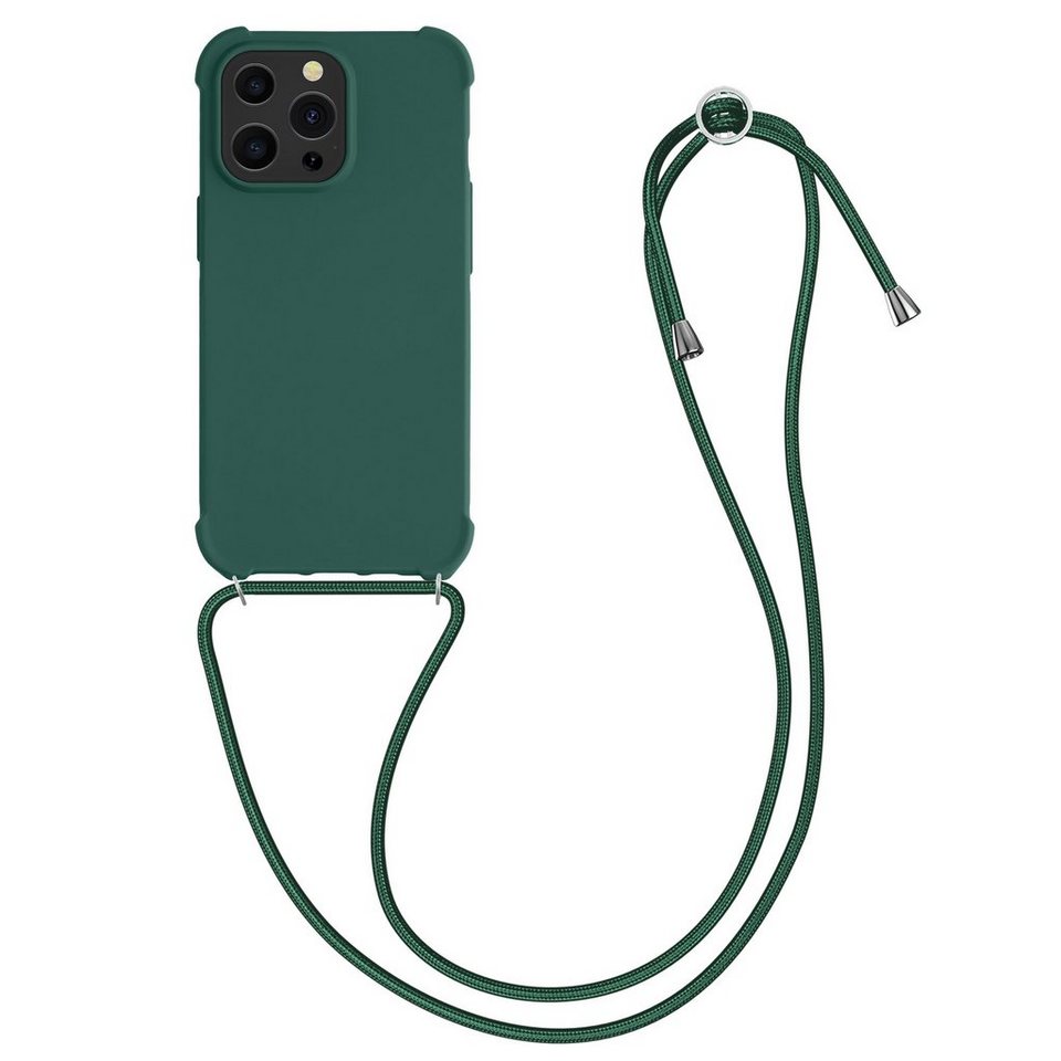kwmobile Handyhülle, Hülle für Apple iPhone 13 Pro mit Metall Kette zum Umhängen Silikon kwmobile Handyhülle, Hülle für Apple iPhone 13 Pro mit Metall Kette zum Umhängen Silikon