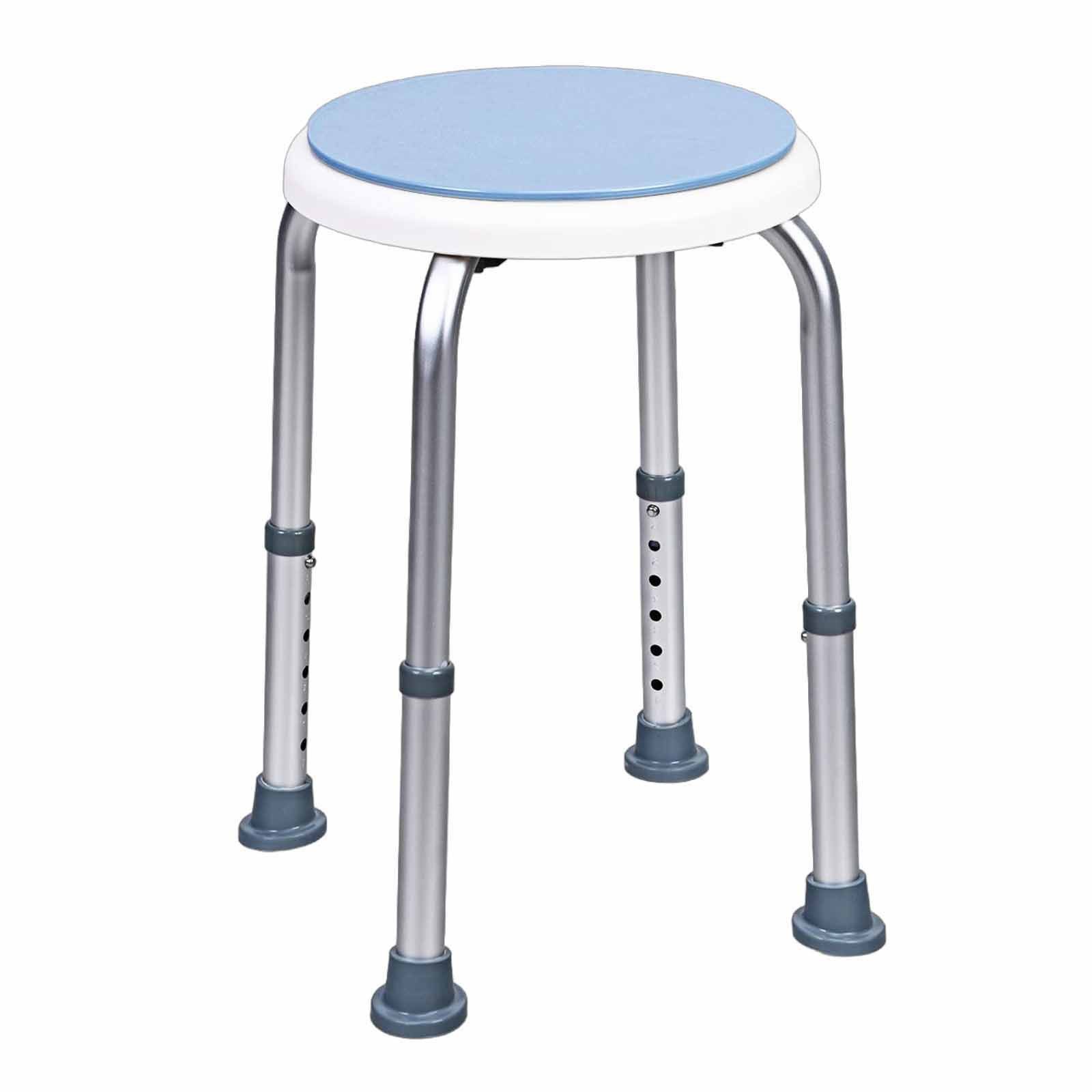 COSTWAY Duschhocker, 360° drehbarer Duschstuhl, höhenverstellbar