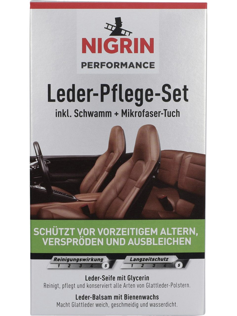 NIGRIN Nigrin Performance Lederpflege Set 4-teilig Autopolitur