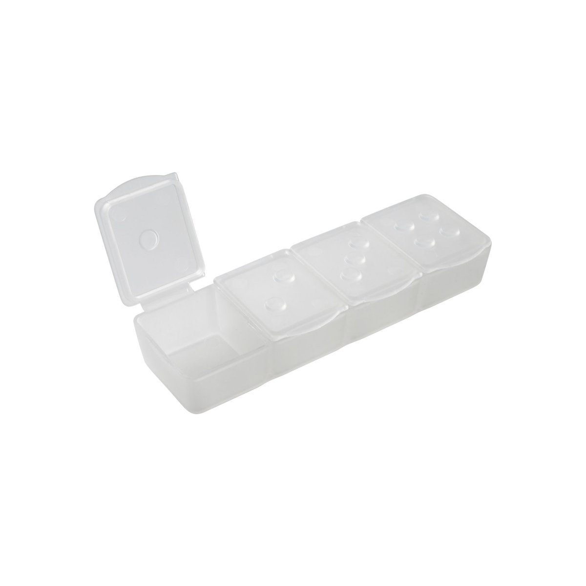 FACKELMANN Pillendose Tablettenbox 4 Fächer