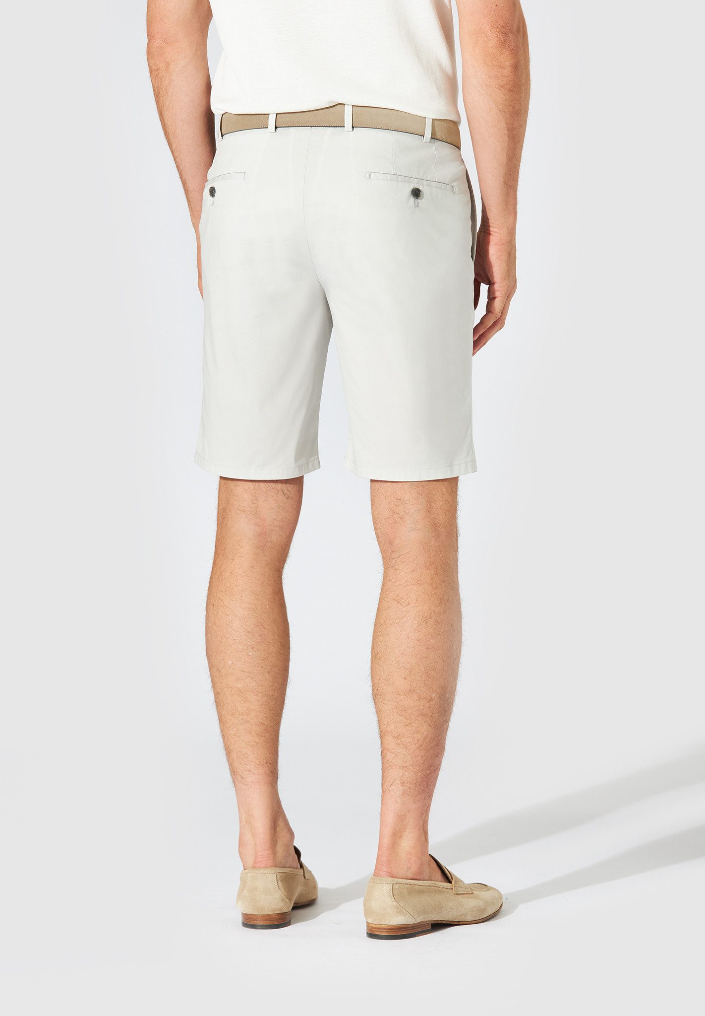 Hiltl Chinoshorts Parmino Bermuda Herren Regular Fit Airweight, hellbeige, 48 leichte Bermuda aus Baumwolle, Sommerhose für Freizeit und Urlaub