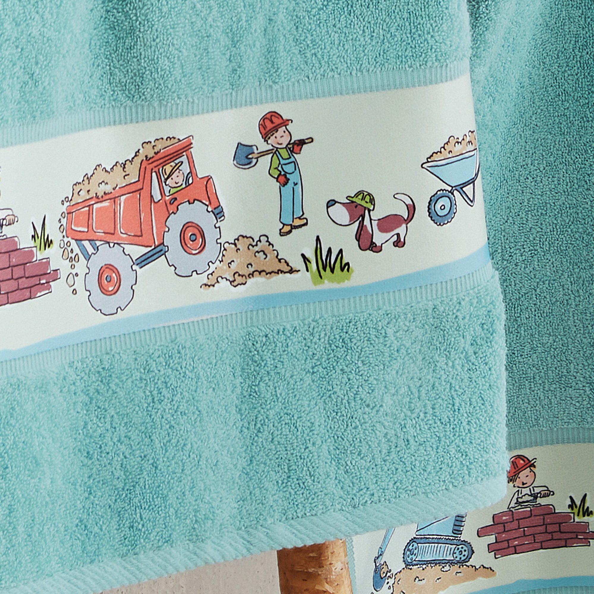 Erwin Müller Badetuch Kinder-Badetuch 2er-Pack, Walk-Frottier Uni