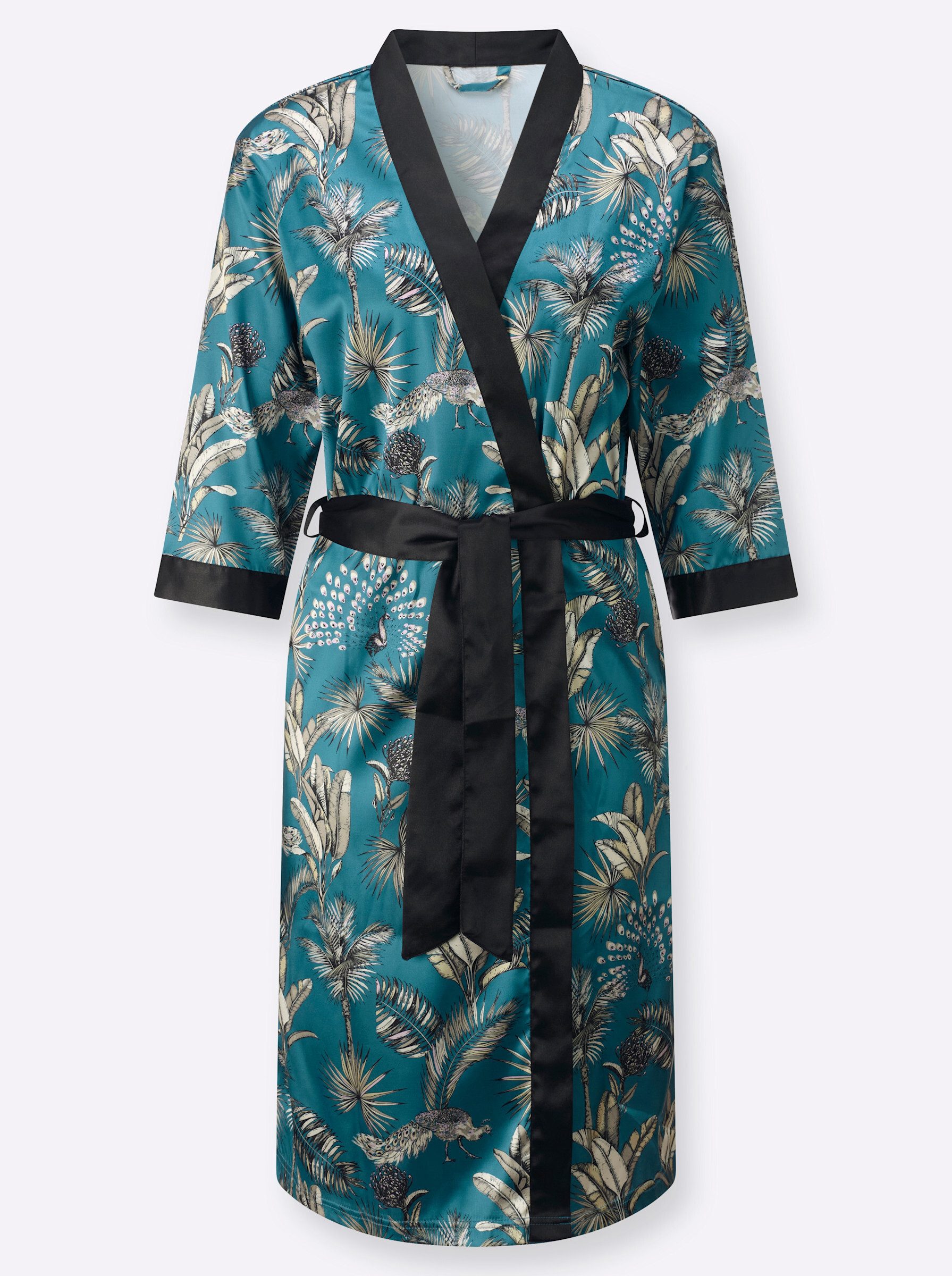 creation L Morgenmantel Morgenmantel 3/4-Arm, Polyester, Satin