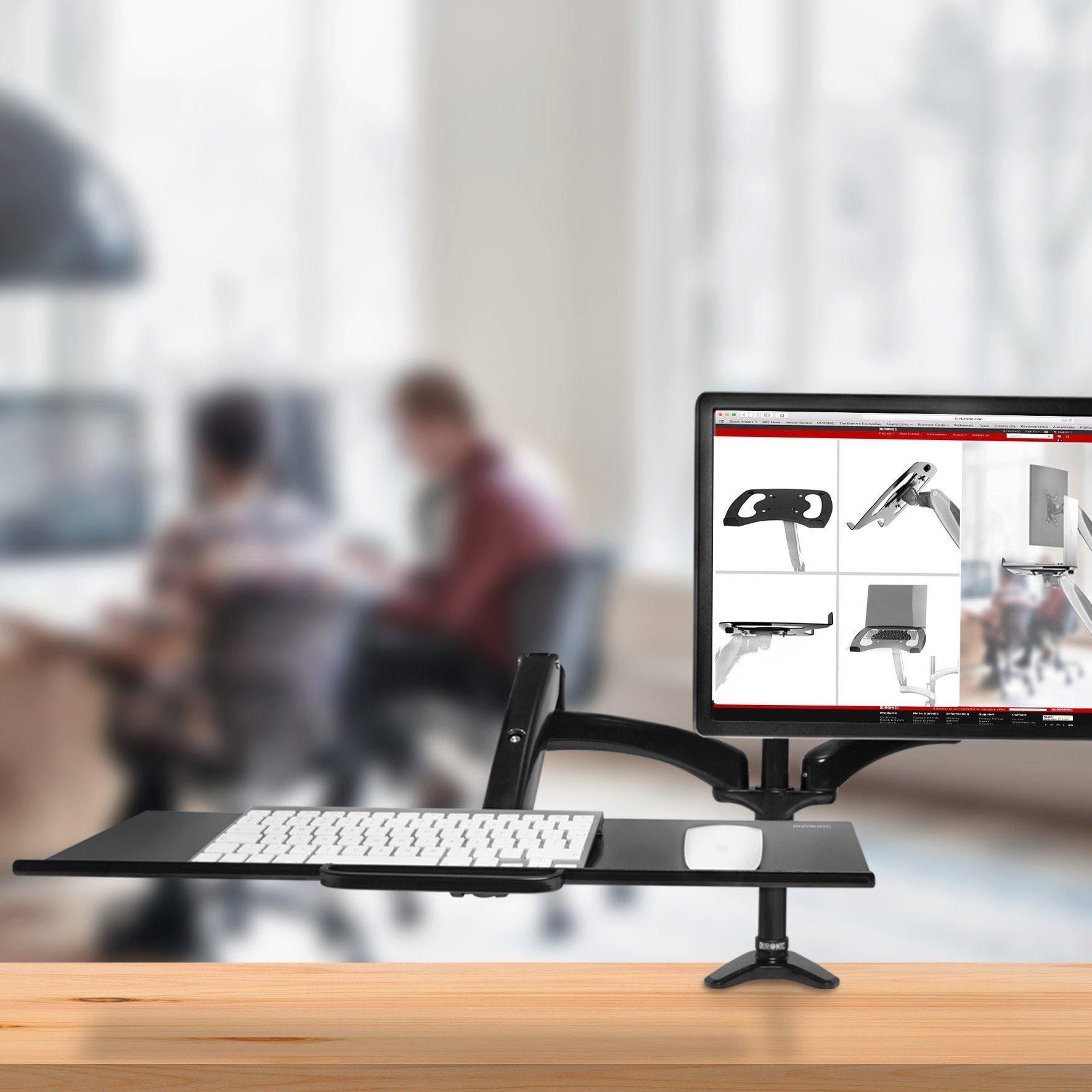 Duronic Monitorständer, (Tastaturhalterung, Keyboardauflage zum Anhängen)