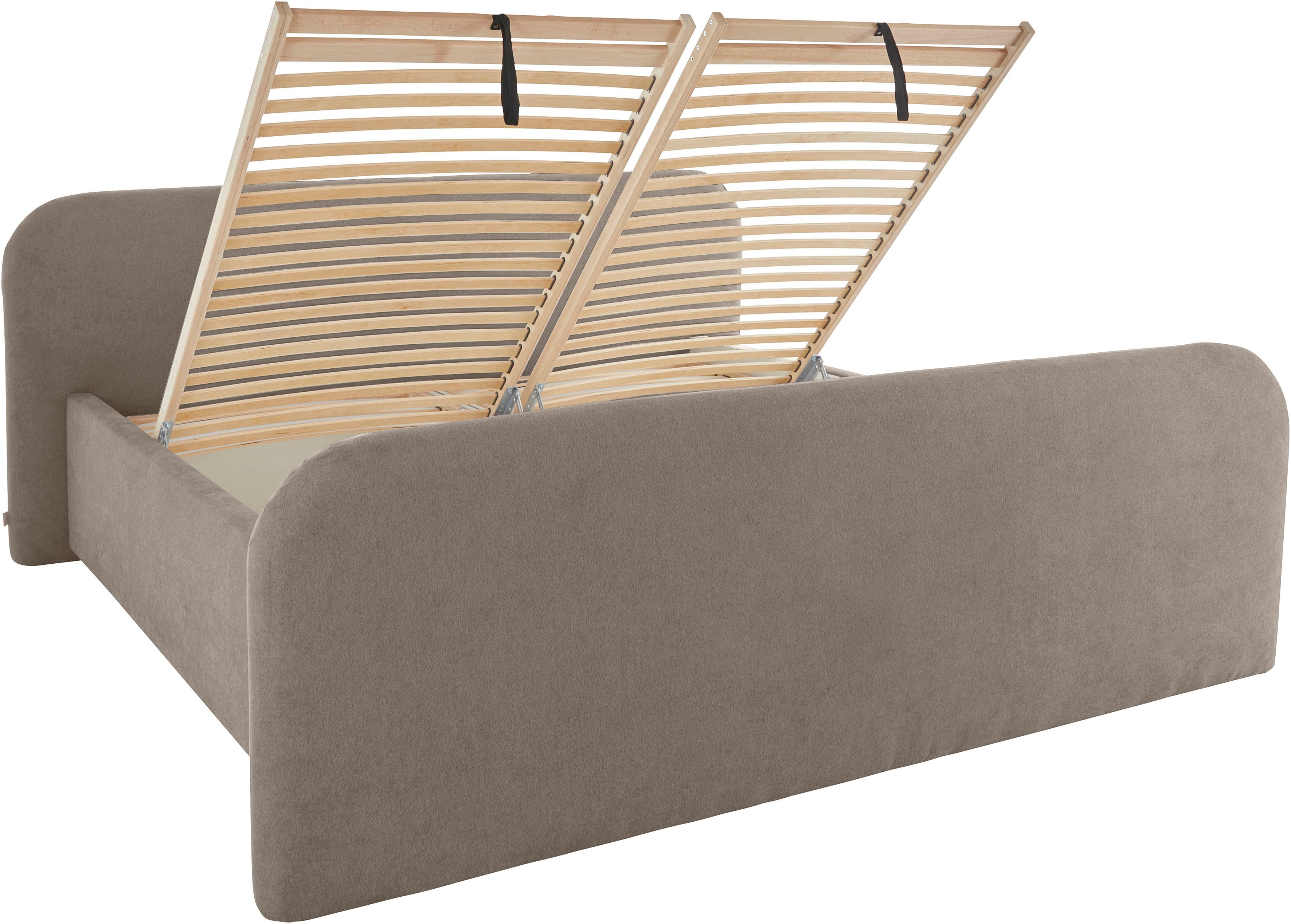 LeGer Home by Lena Gercke Polsterbett Cleomi mit Bettkasten 140x200 180x200 200x200cm, erhältlich in H2, H3 & H4 und in verschiedenen Farben