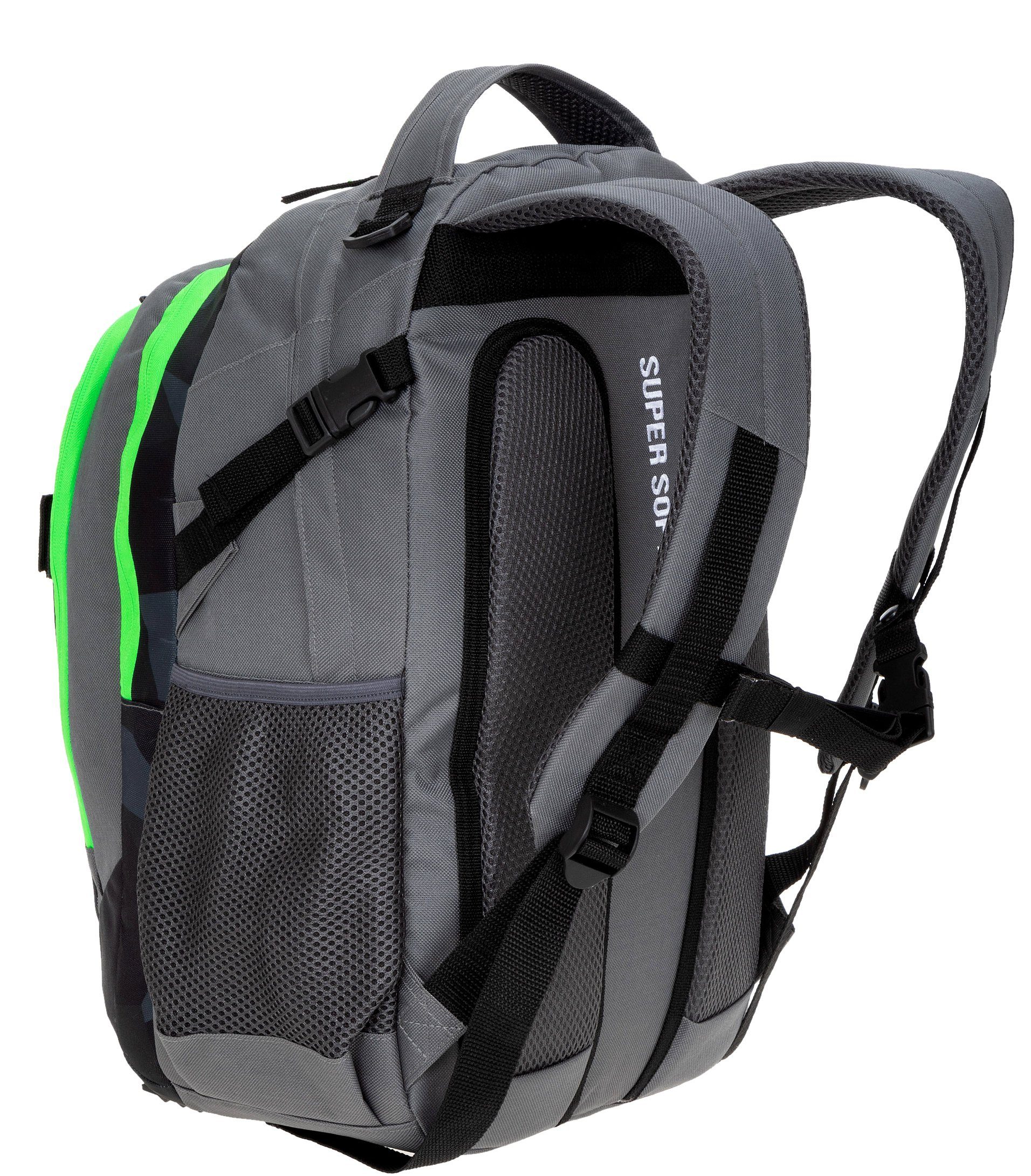 ELEPHANT Schulrucksack Hero Signature Schultasche (Set, 3-tlg., 3 Teile Rucksack Sporttasche Mäppchen Box), Softcase Schulranzen Schulmappe +rsm