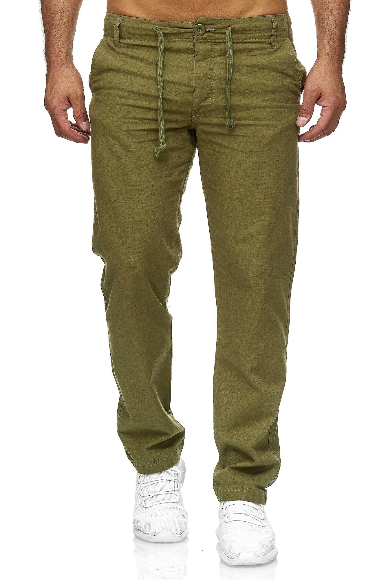 Reslad Leinenhose Reslad Herren bequeme Baumwollhose Leinenhose Optik Strandhose RS-3000 (1-tlg) Strandhose im Leinen-Look mit Tunnelzug