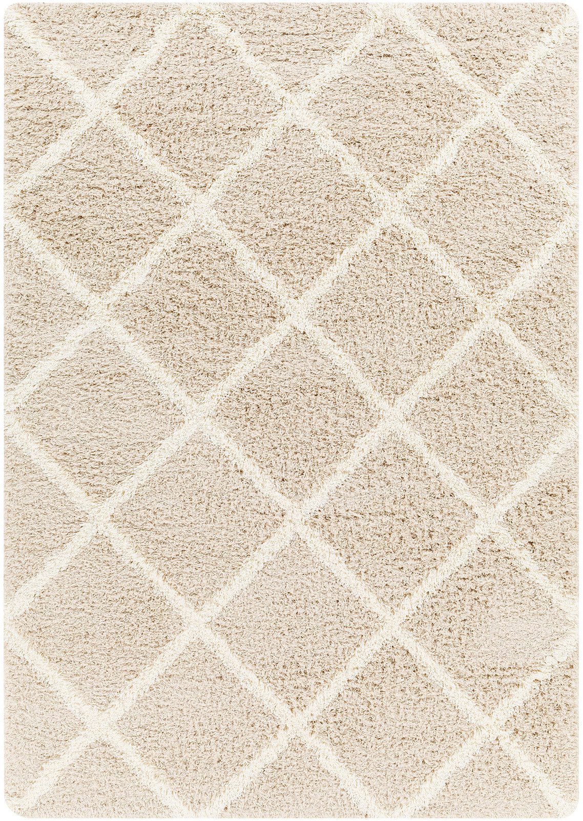 Livabliss Hochflor-Teppich SMOLENSK, rechteckig, Höhe: 52 mm, Flauschig, Langflor, Weich, Boho Wohnzimmerteppich, Grau