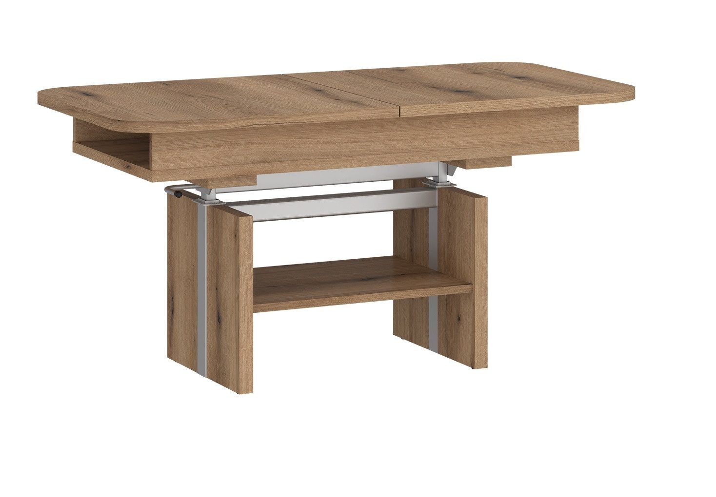 Meble Wójcik Couchtisch ausziehbar, höhenverstellbar, Eiche Dekor - 110/150x56/72x65cm (BxHxT)