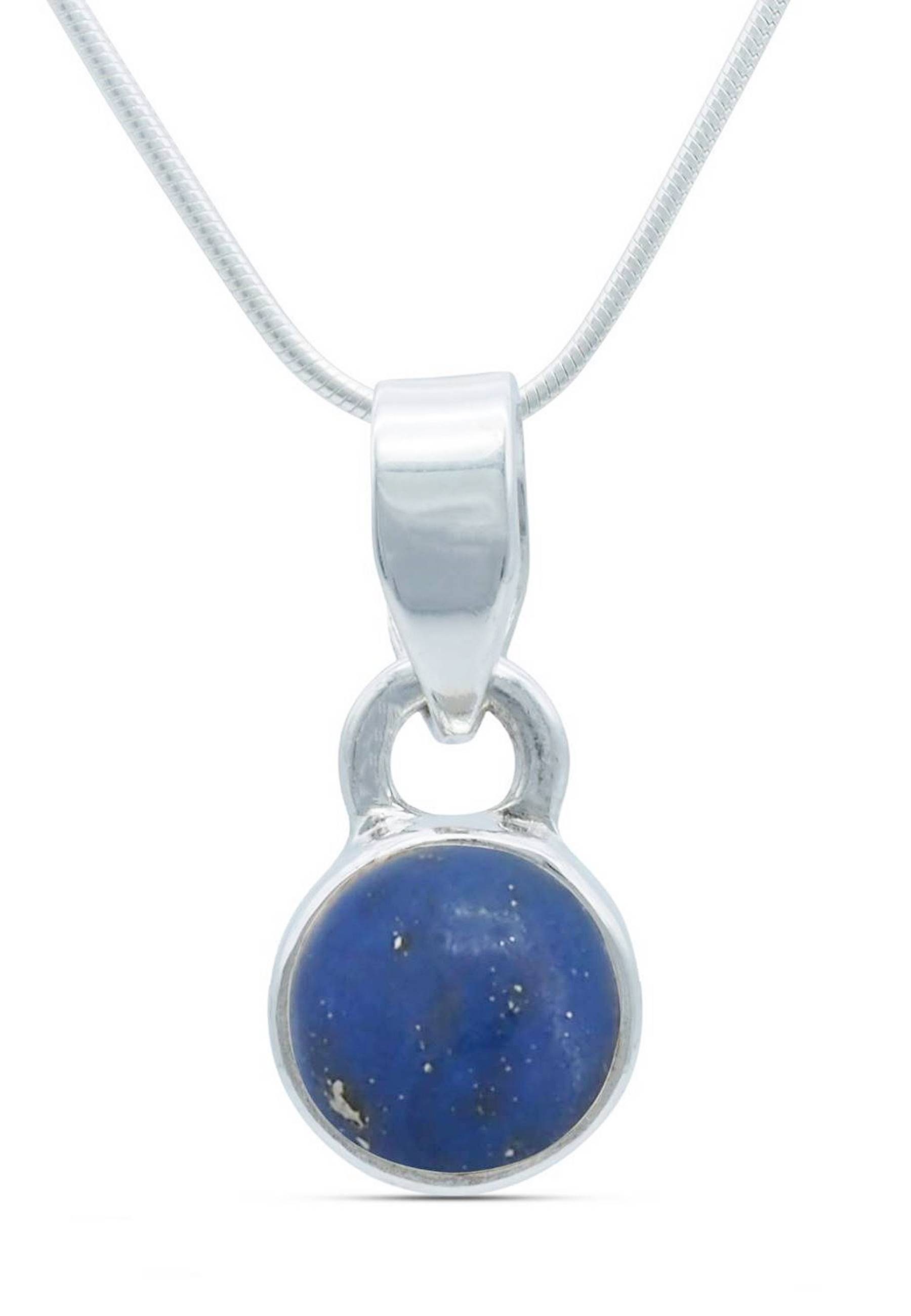 Kette mantraroma Lazuli 925er mit Anhänger SilbermitLapis