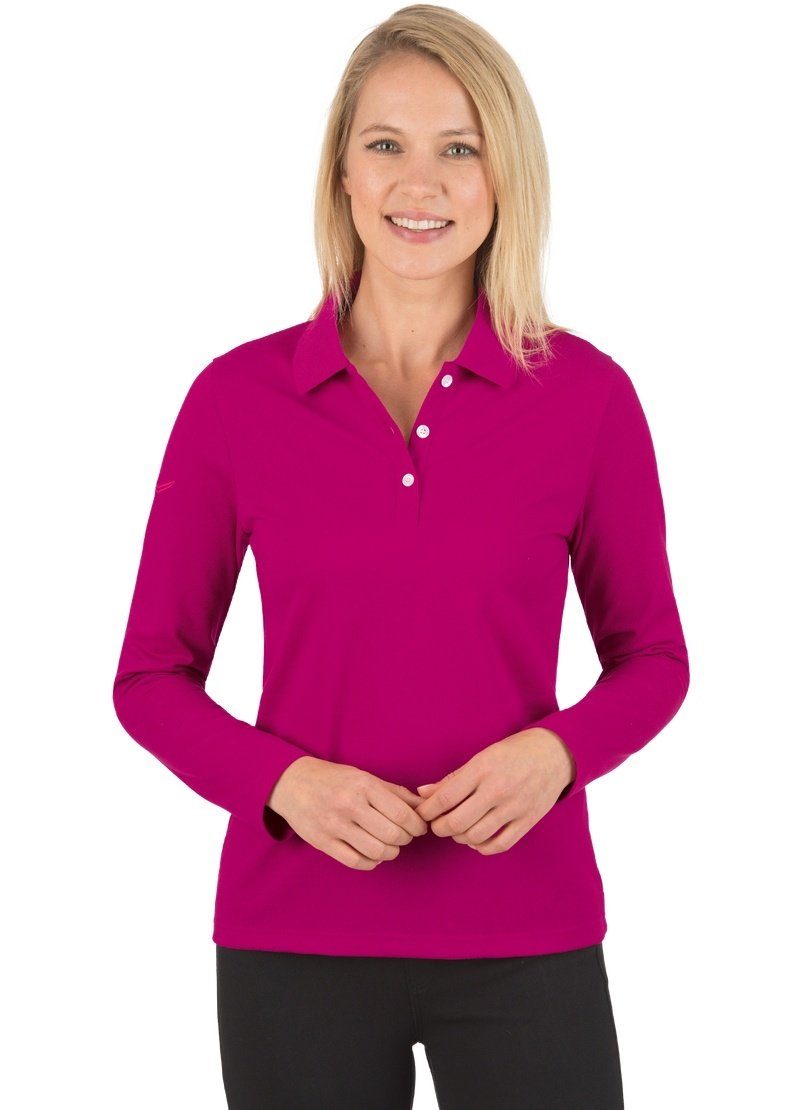 Trigema Poloshirt TRIGEMA Langarm Poloshirt (1-tlg)