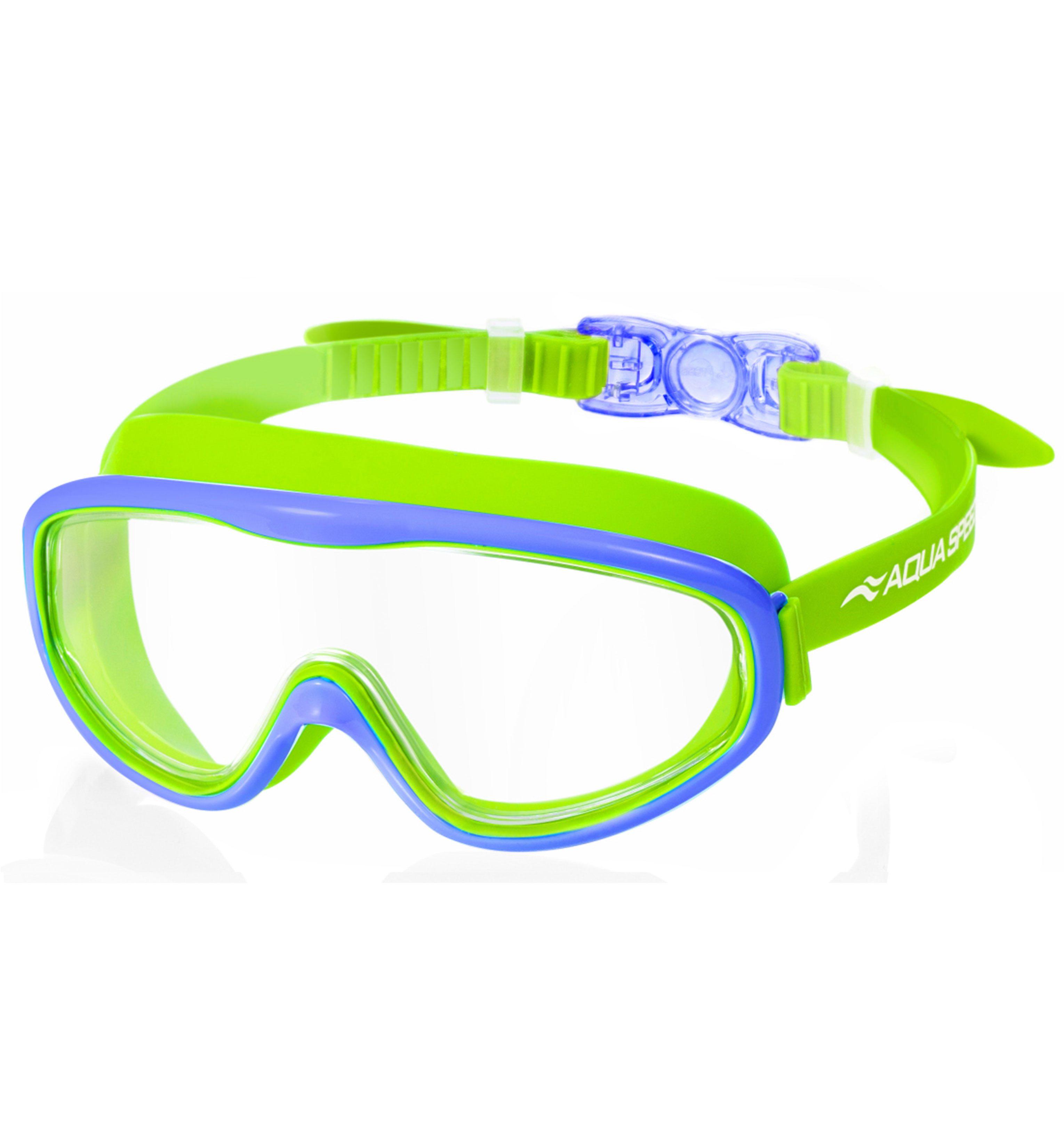 Aqua Speed Трубка RAY FS Tauchmaske mit Stoff-Kopfband für Erwachsene / Jugendliche (Einzel Schwimmmaske mit gehärtetem Glas), Taucherbrille Stoffband Einzellinse