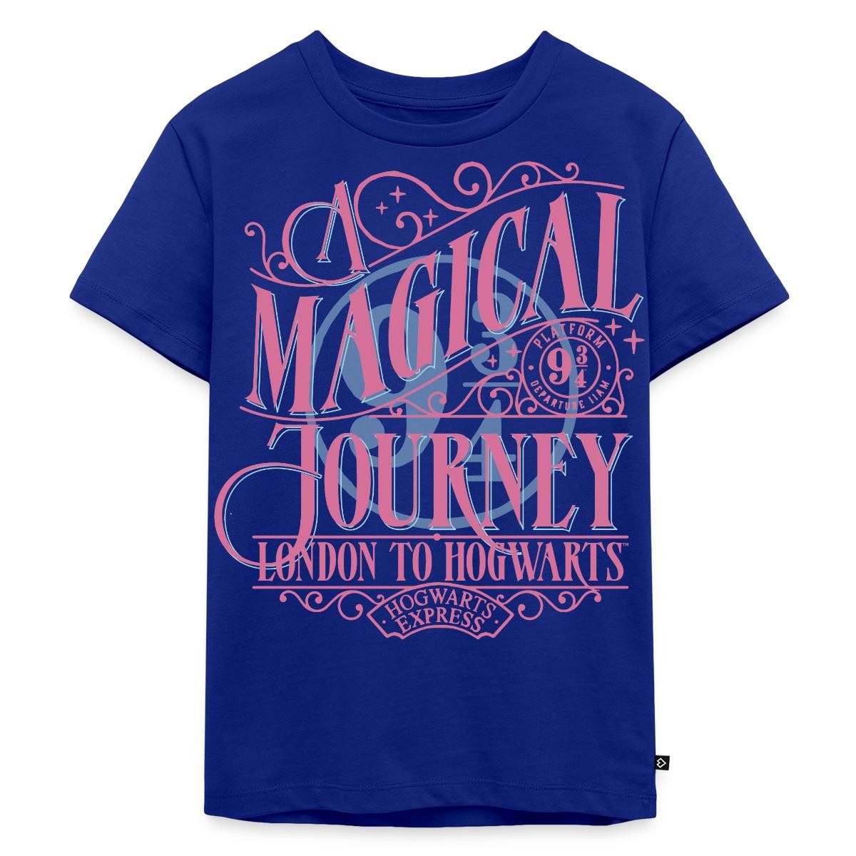 T-Shirt Harry Potter Gleis 9 ¾ Design In Rosa & Blau Kinder Premium T-Shirt