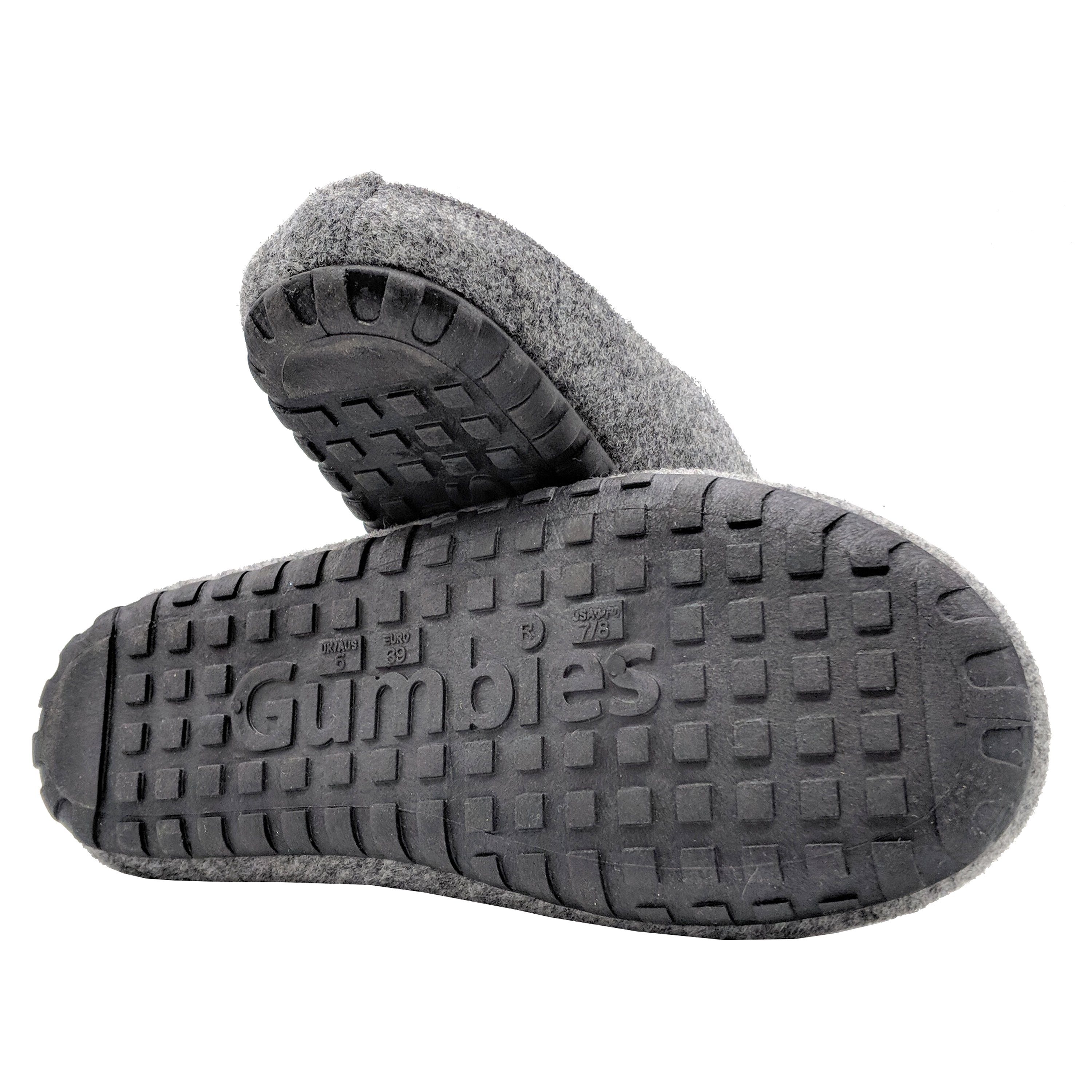 Gumbies Outback Designs« in Hausschuh »in Materialien Charcoal Grey Slipper recycelten aus farbenfrohen