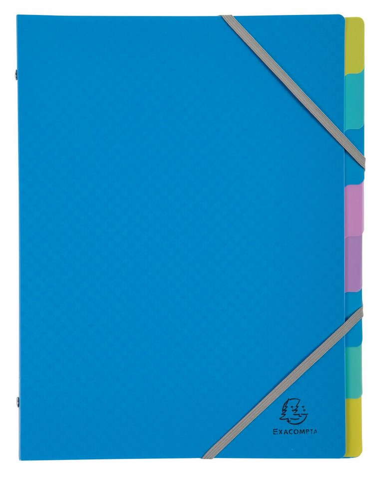 Thumbnail - EXACOMPTA Fächermappe 8x Fächermappe A4 PP Gummizug 3 Klappen 8 Fächern sortiert 56190E, PP gehefte Ordnungsmappe