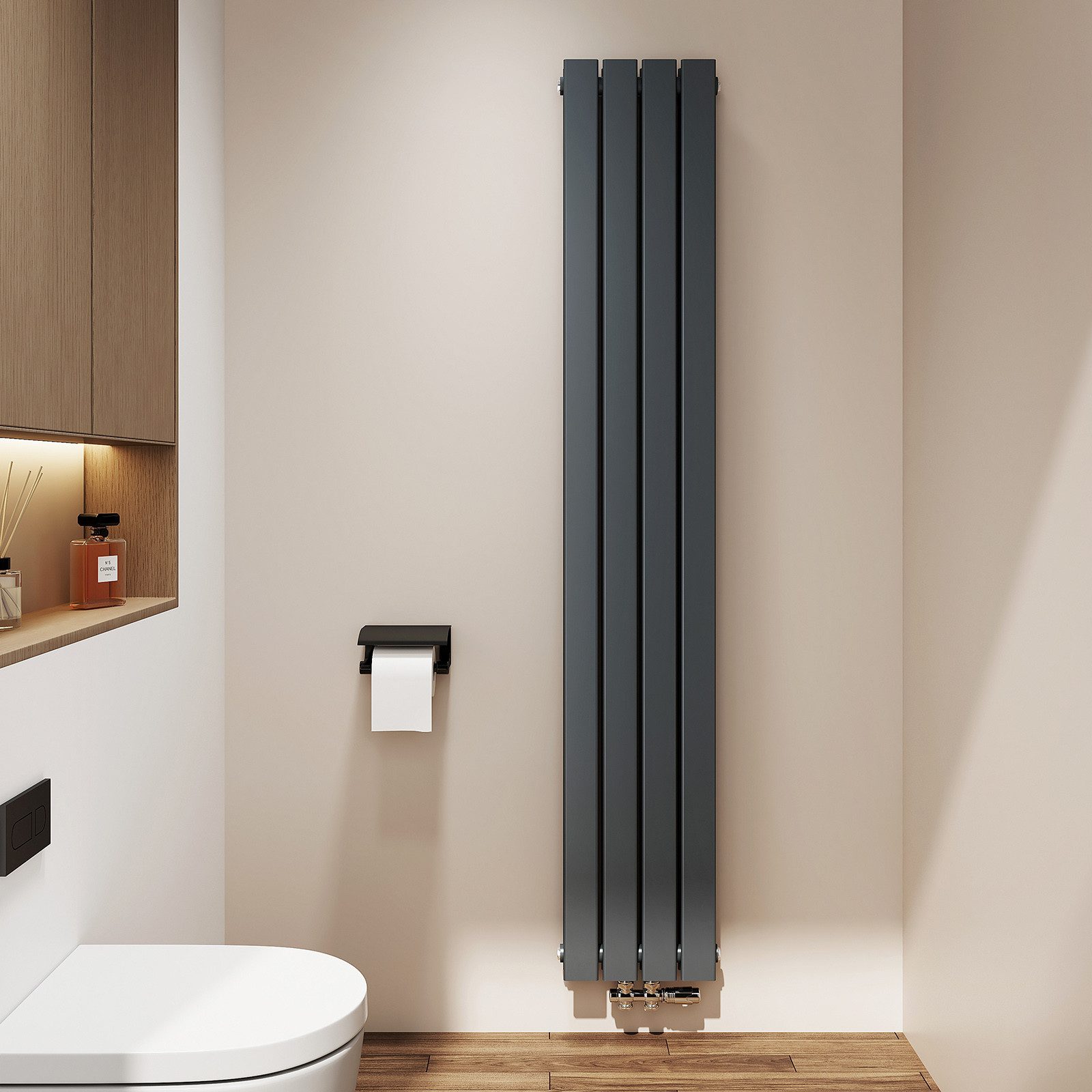 Heizkörperventile In Anthrazit/Weiß/Chrom/Schwarz - Thermostat-Heizkörperventil-Set Für Einen