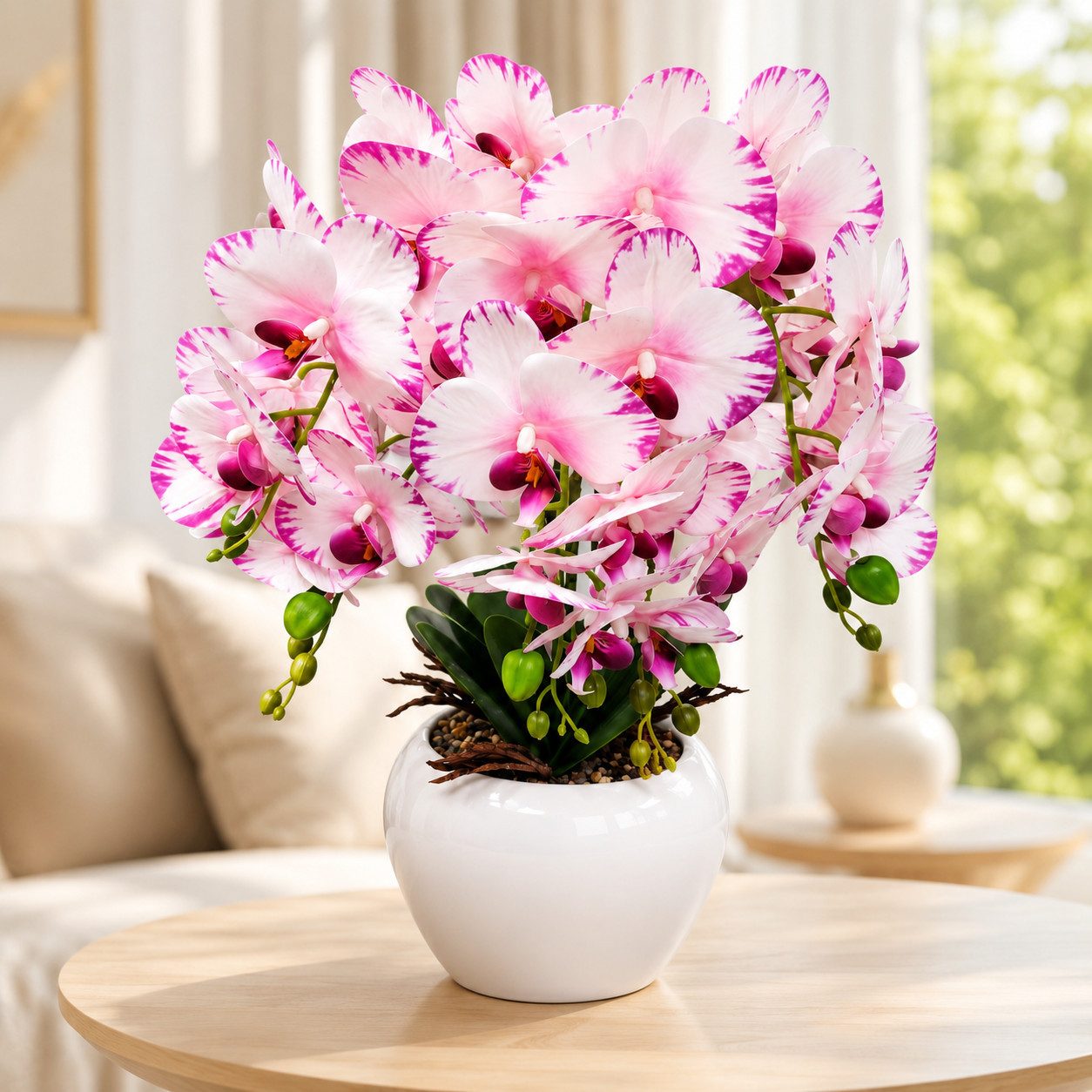 Kunstorchidee PASCH® Orchidee künstlich wie echt in Hochglanz-Keramiktopf Orchidee, PASCH, Hochglanz Keramiktopf – Bild 2 von 5